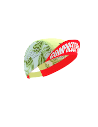 Mũ Chạy Bộ Compressport Pro Racing Cap-Green Camo/Fluo Red