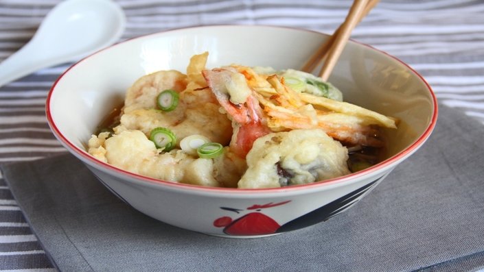 Món ngon Nhật Bản Tempura soba