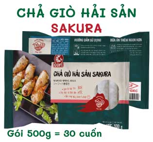 CHẢ GIÒ HẢI SẢN SAKURA 500G