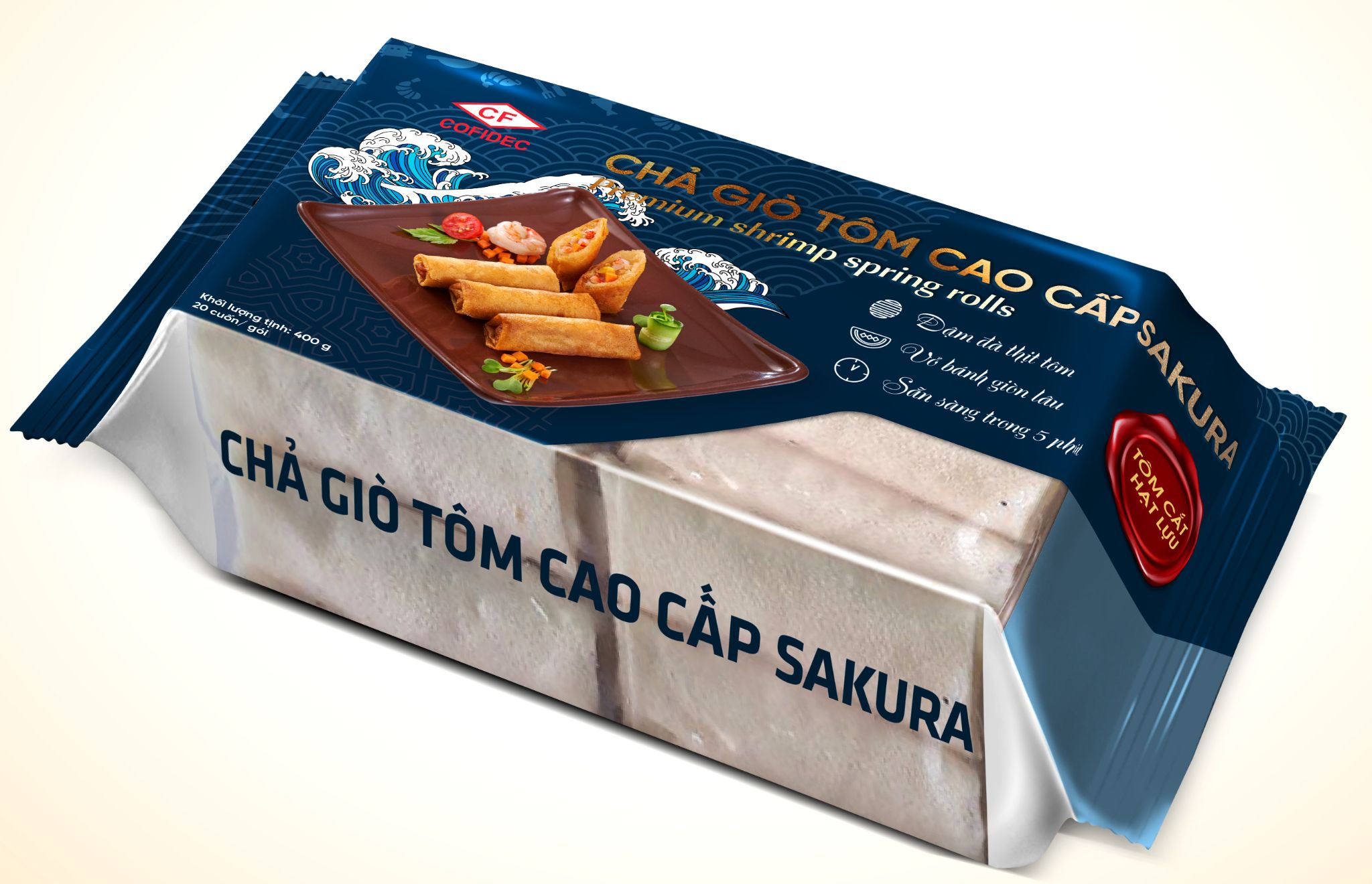 CHẢ GIÒ TÔM CAO CẤP SAKURA 400G