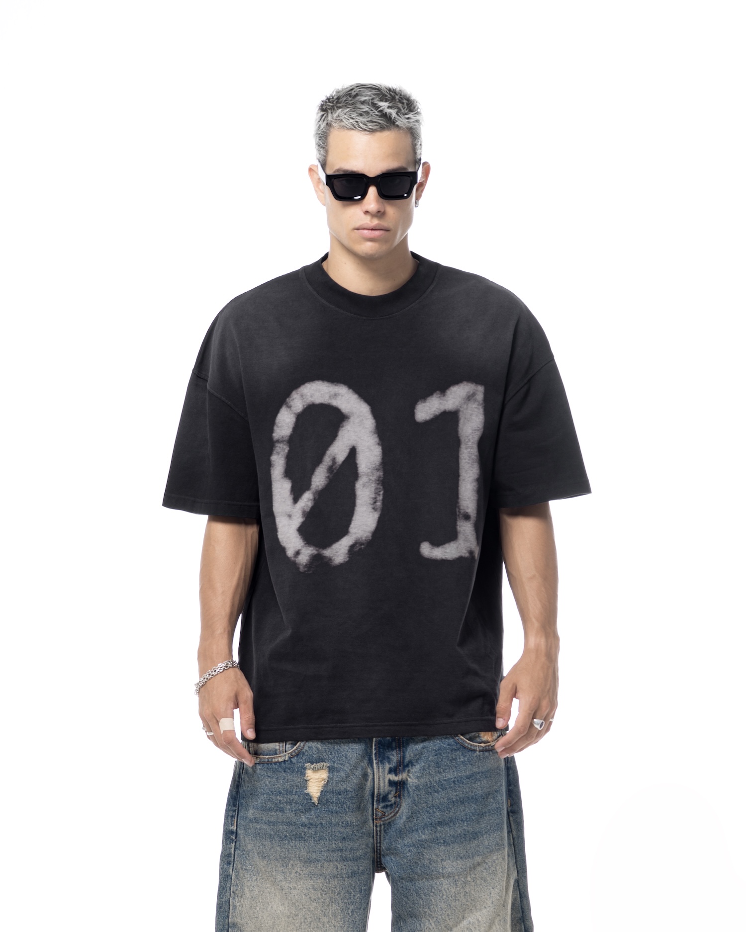 01 WASHED V2 T-SHIRT - BLACK