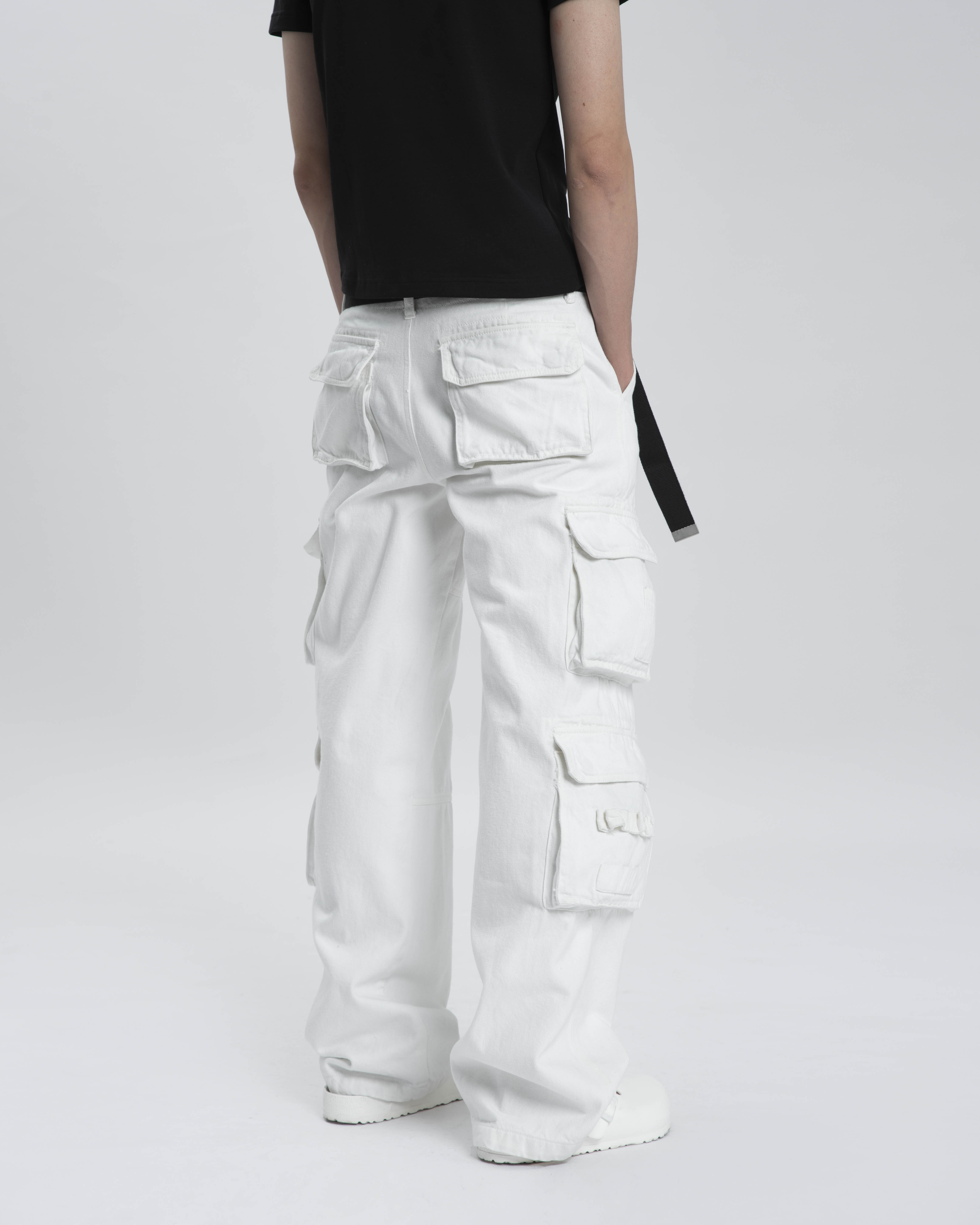 STRESSMAMA CARGO PANTS V2 - WHITE