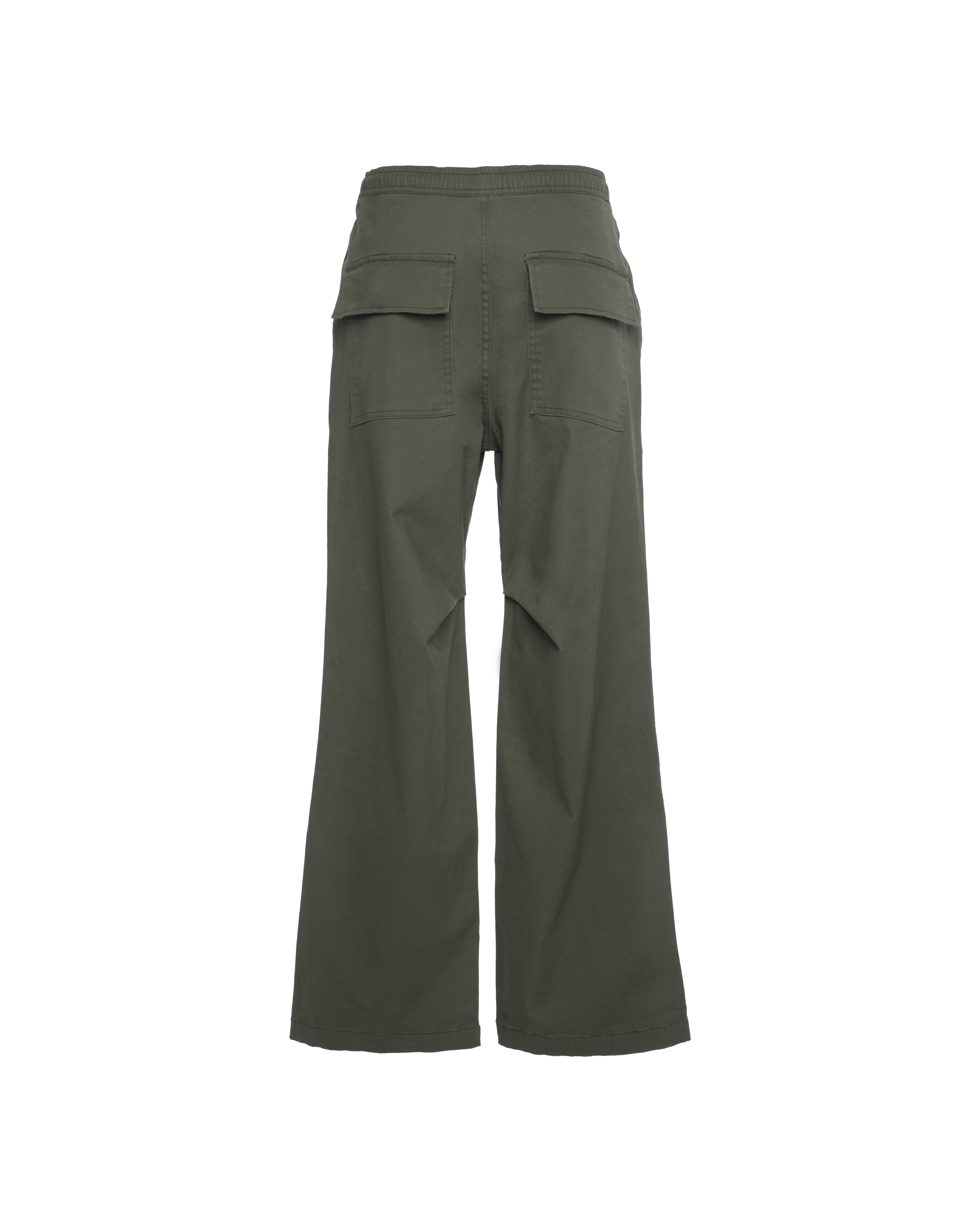 STRESSMAMA KHAKI WIDE LEG PANTS  - MOSS GREEN