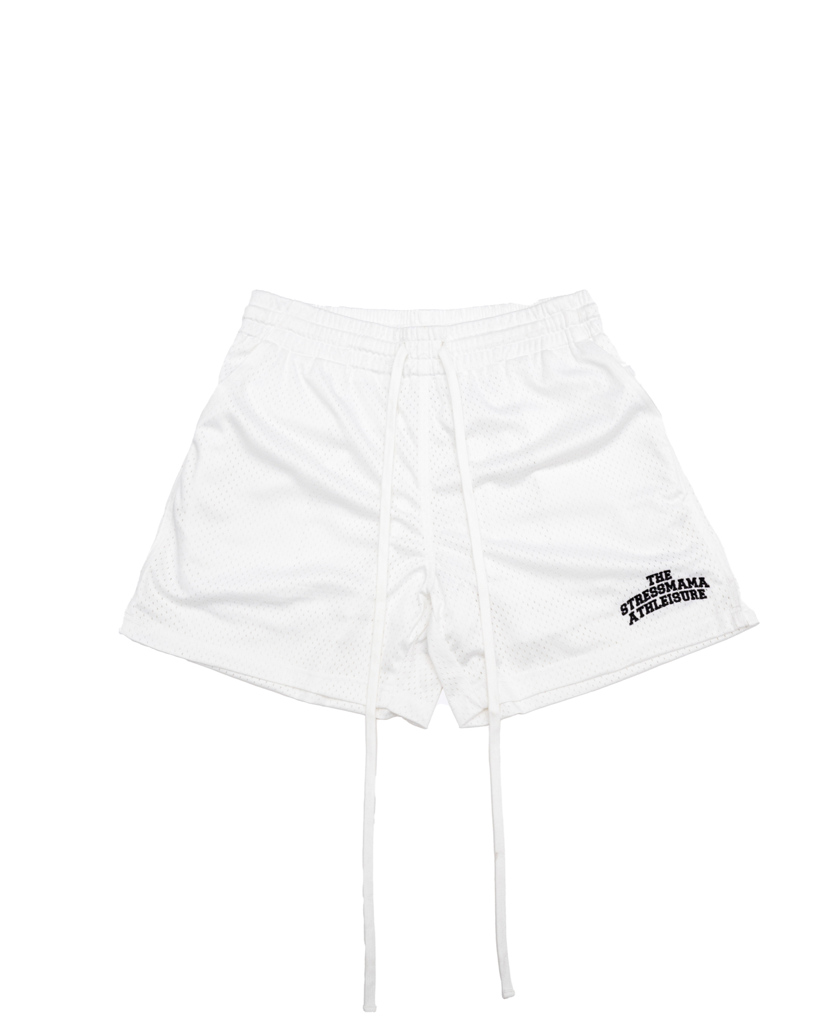 STRESSMAMA ATHLEISURE MESH SHORTS - WHITE