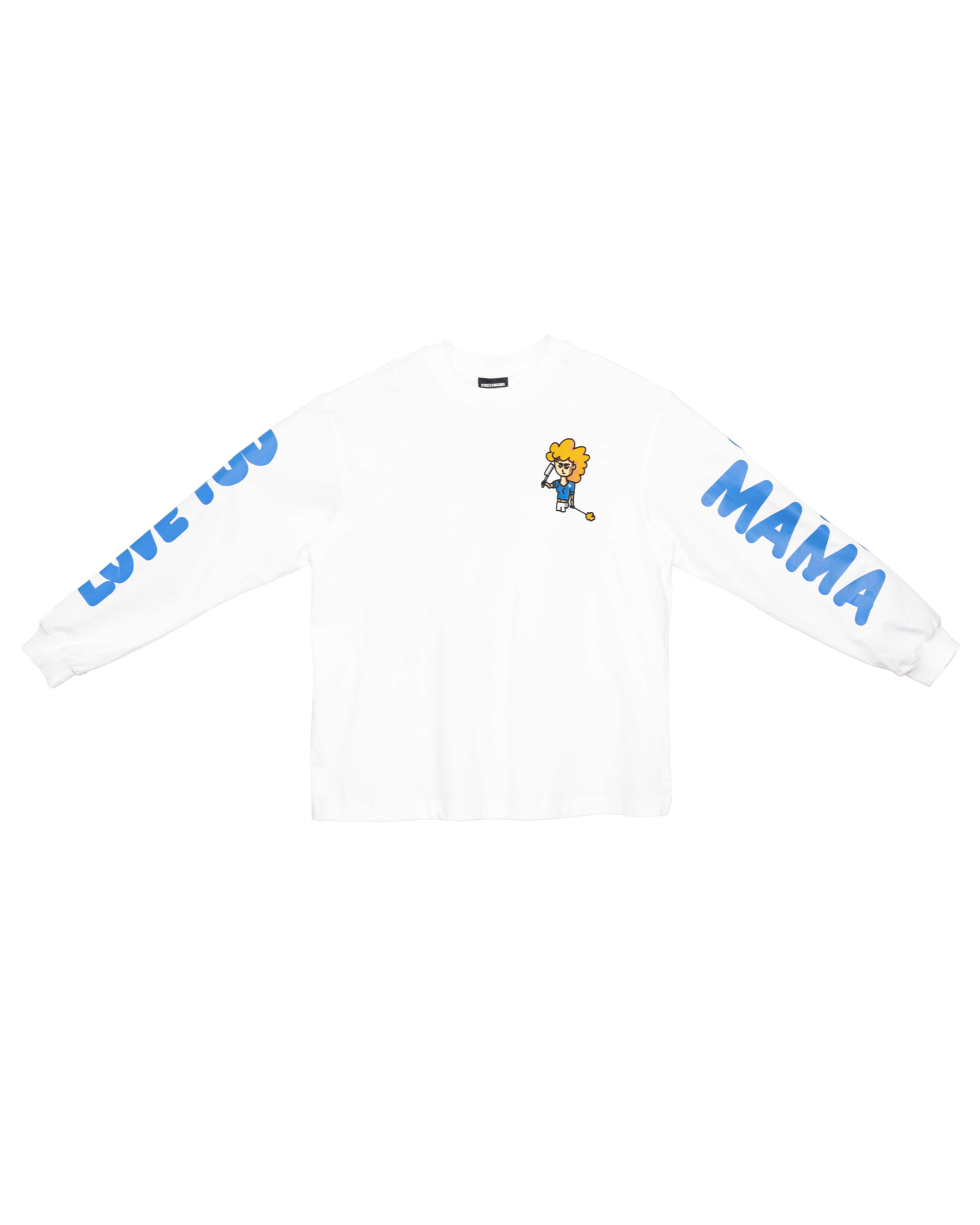 STRESSMAMA LOVE YOU LONGSLEEVE - WHITE