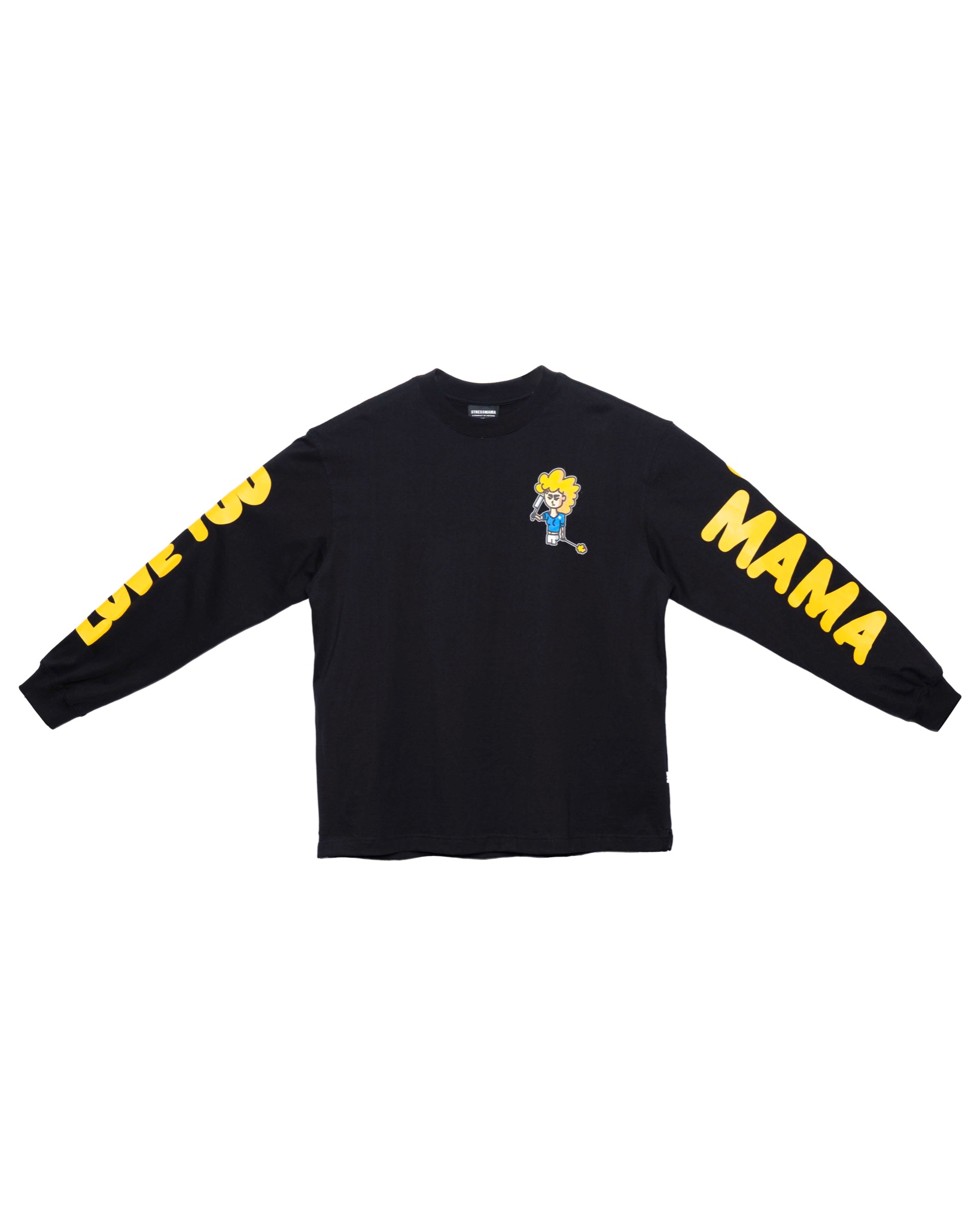 STRESSMAMA LOVE YOU LONGSLEEVE - BLACK