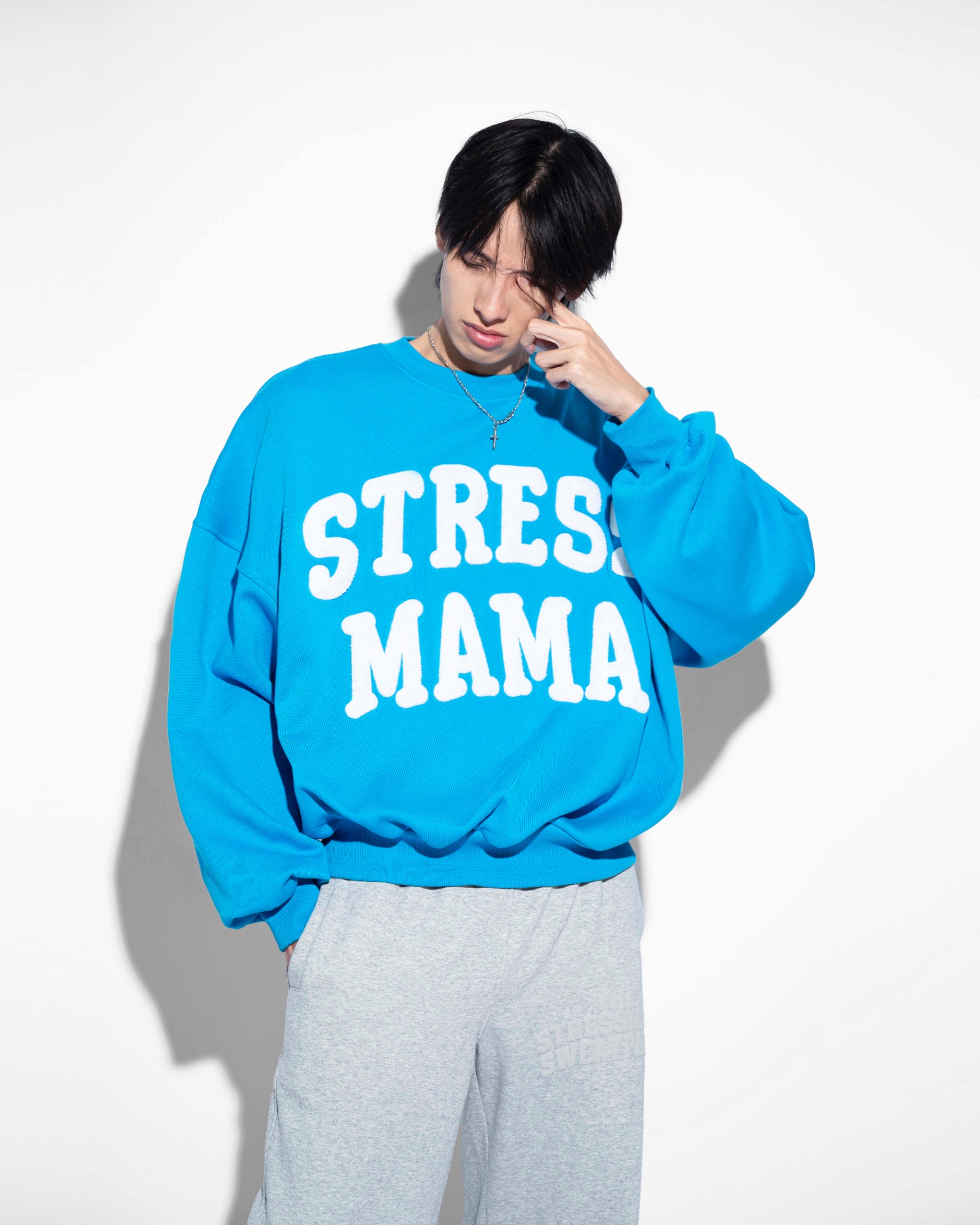 SSMA EMBROIDERY SWEATER - BLUE