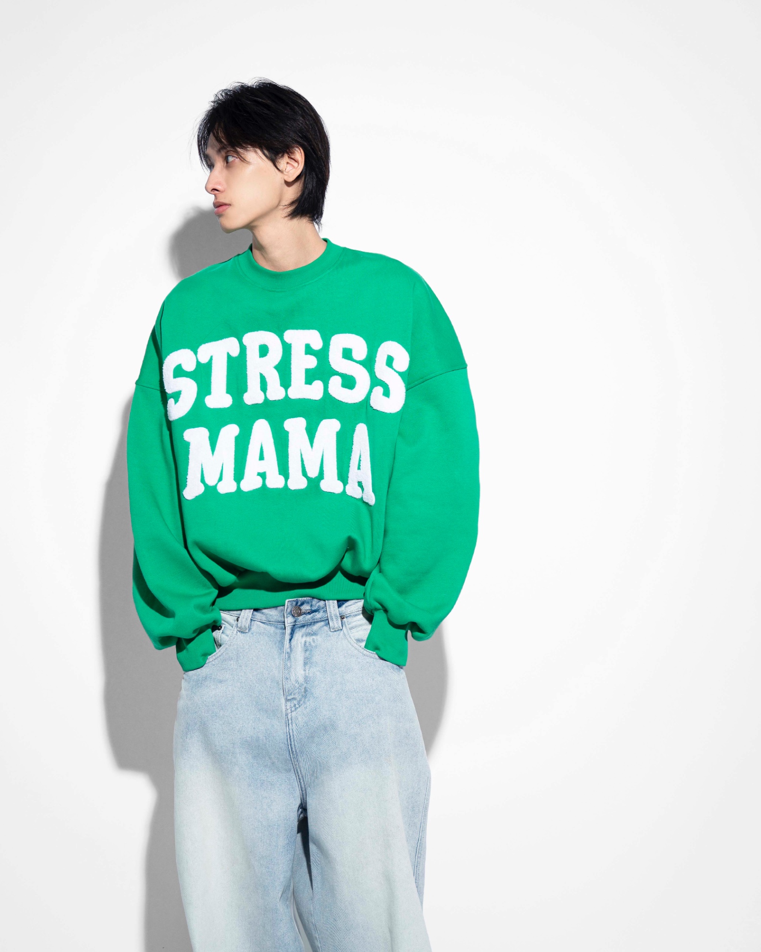 SSMA EMBROIDERY SWEATER - GREEN