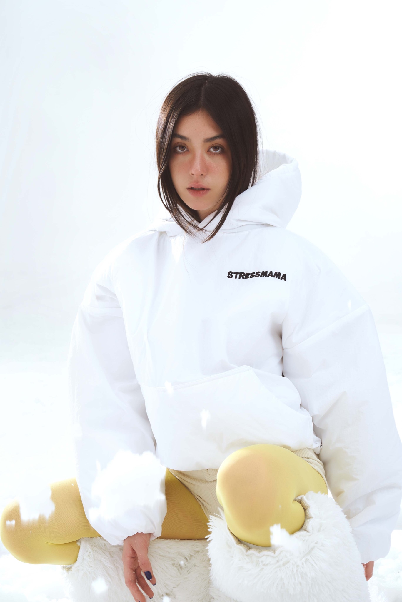 SSMA PUFFER HOODIE - WHITE