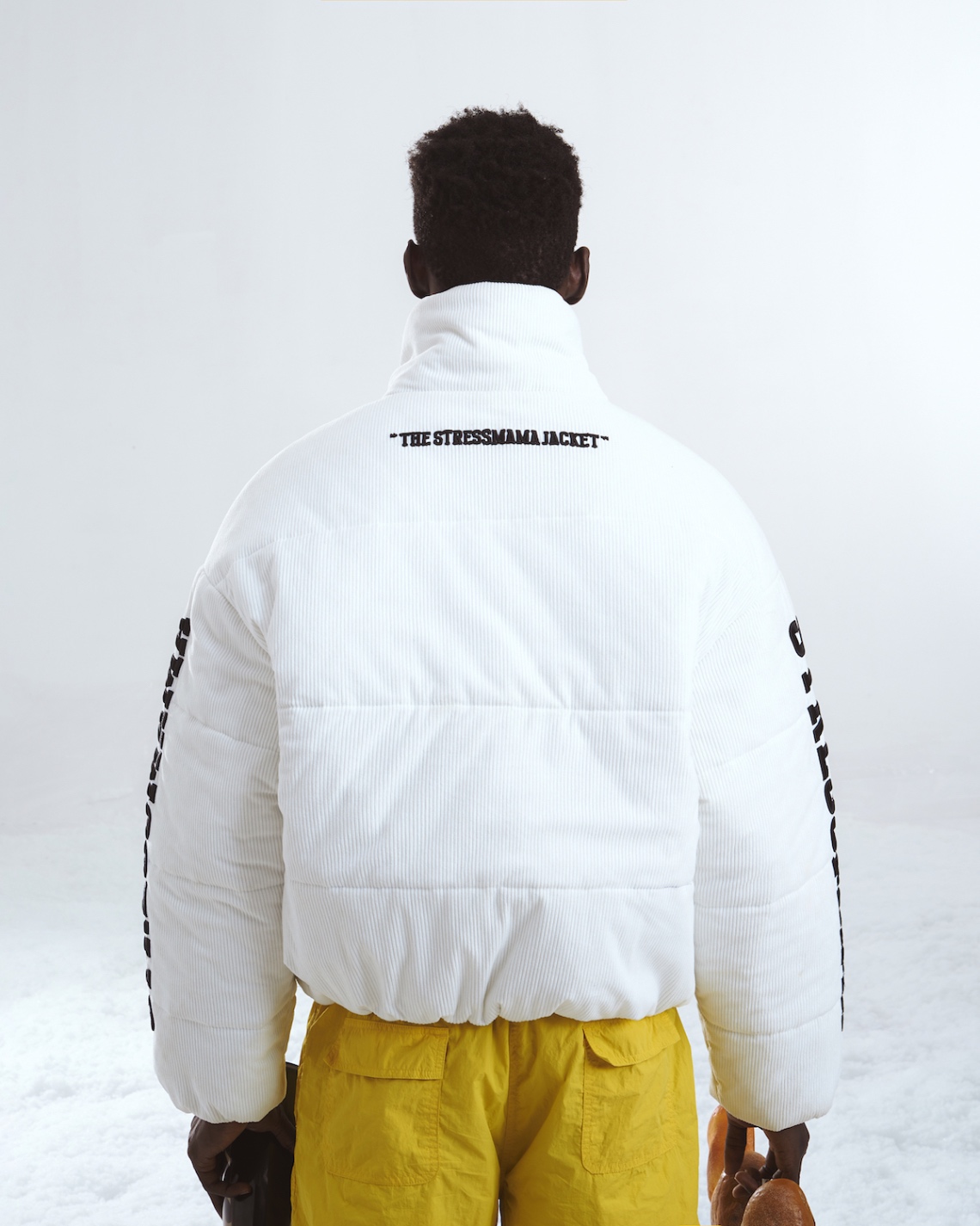 SSMA CORDUROY PUFFER JACKET - WHITE