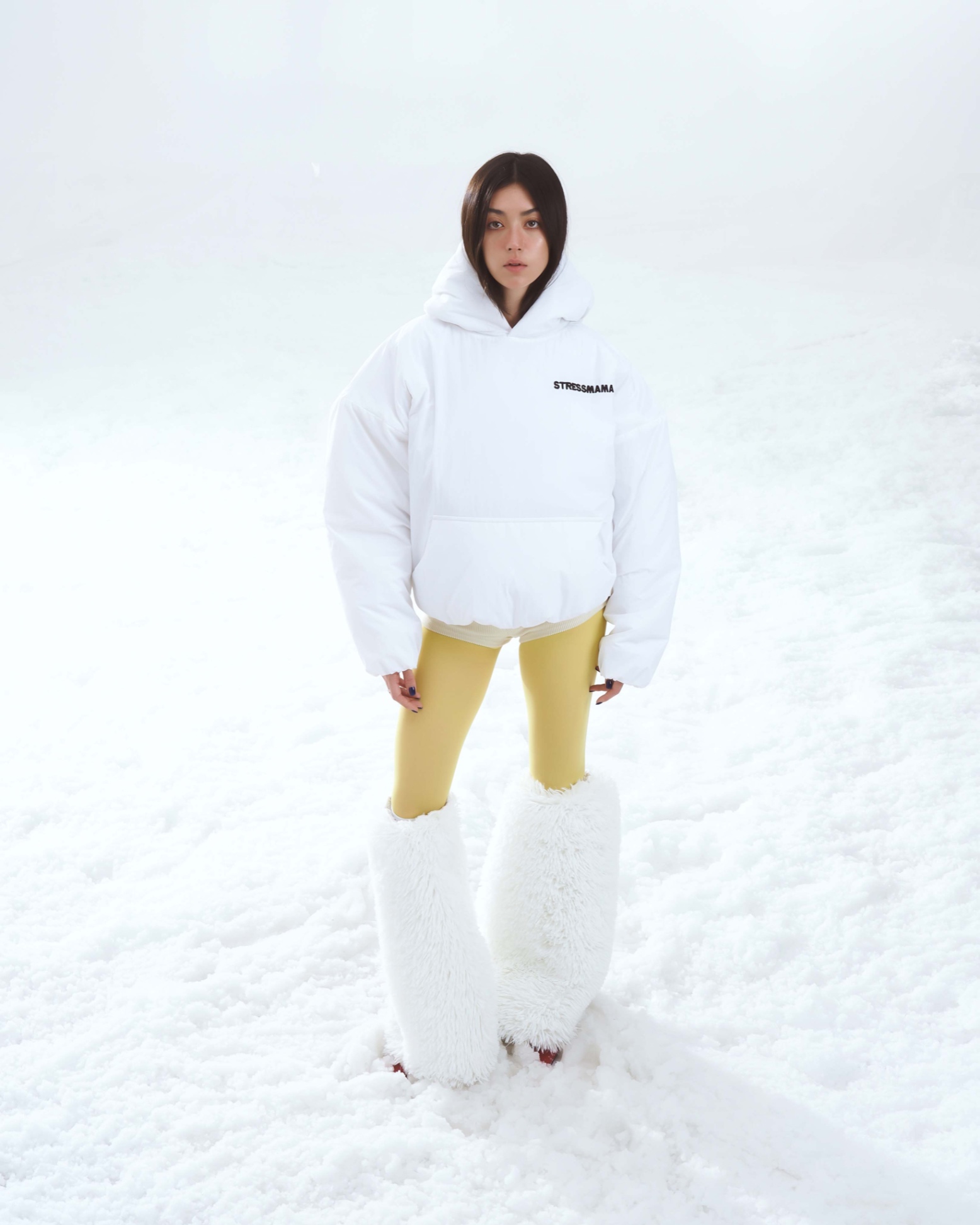 SSMA PUFFER HOODIE - WHITE