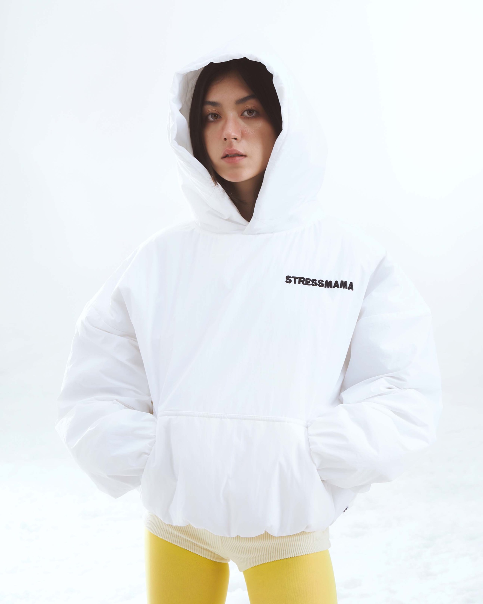 SSMA PUFFER HOODIE - WHITE