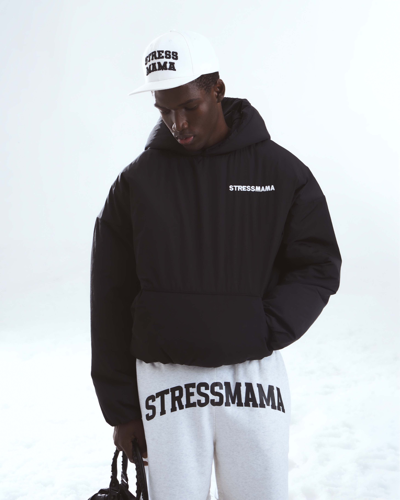 SSMA PUFFER HOODIE - BLACK