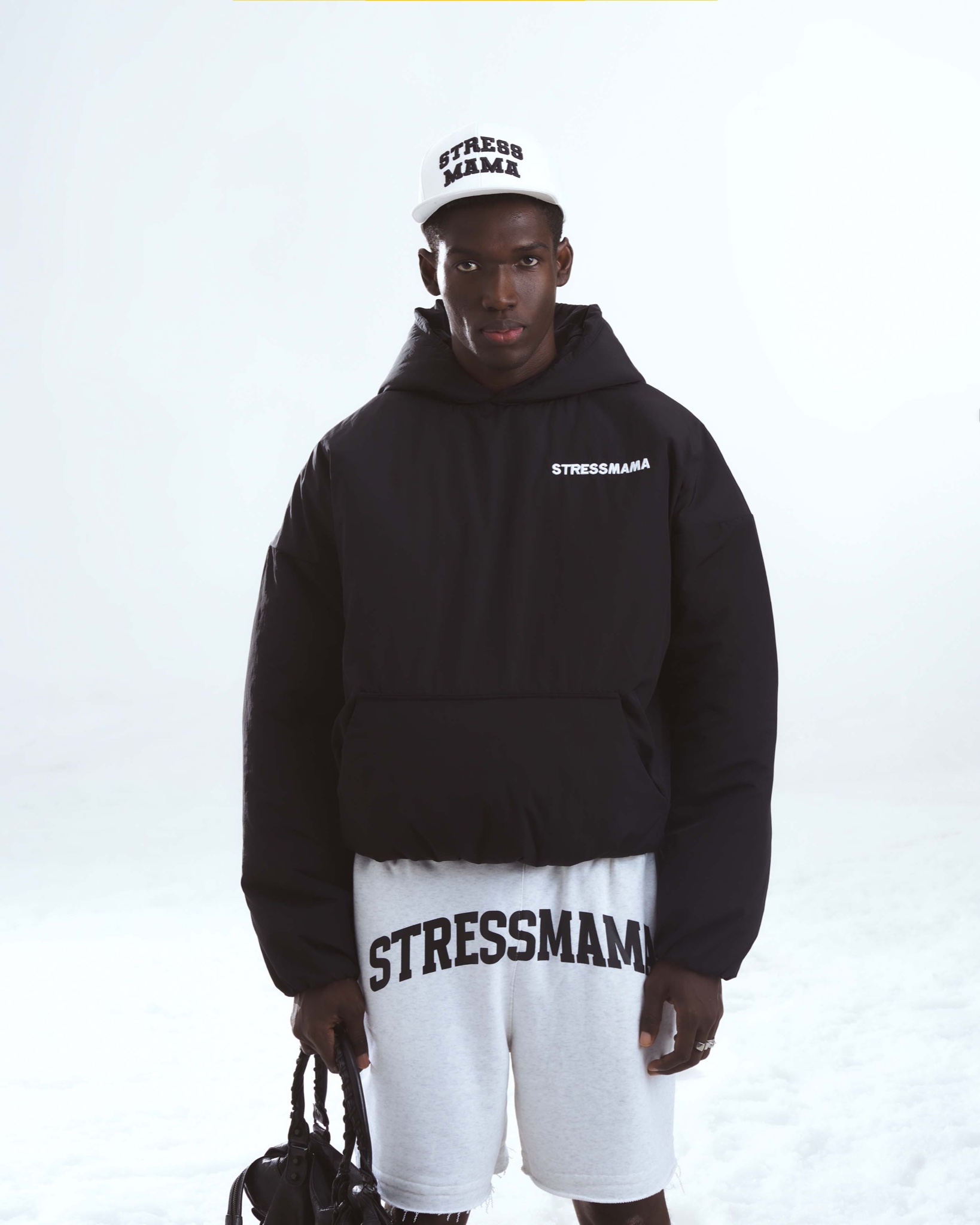 SSMA PUFFER HOODIE - BLACK