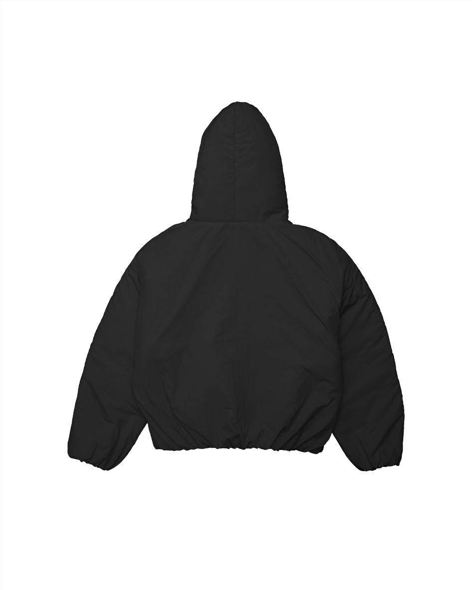 SSMA PUFFER HOODIE - BLACK