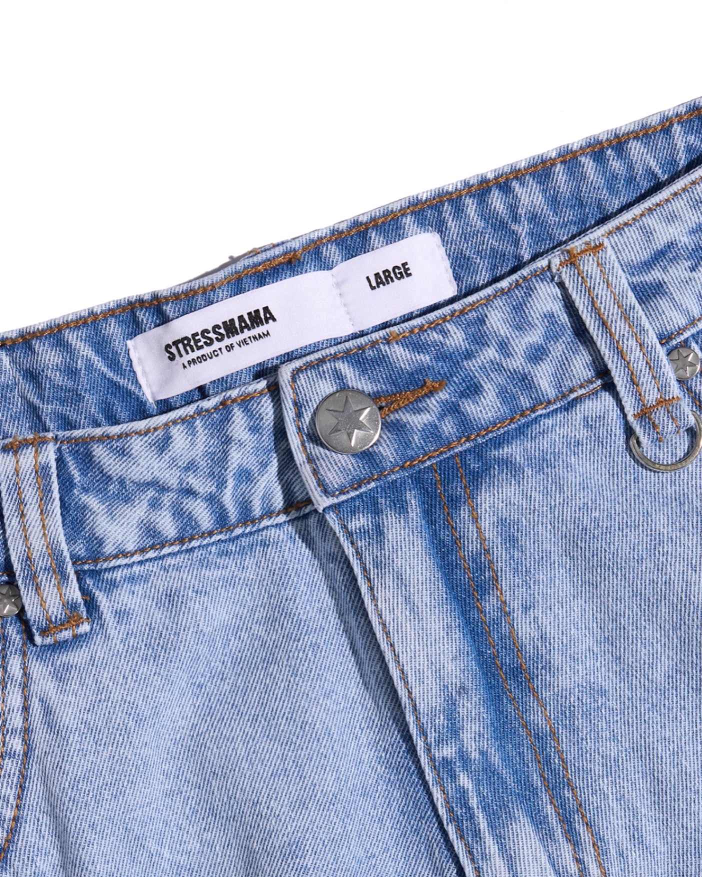 SS24 CARGO JEANS - WASHED BLUE