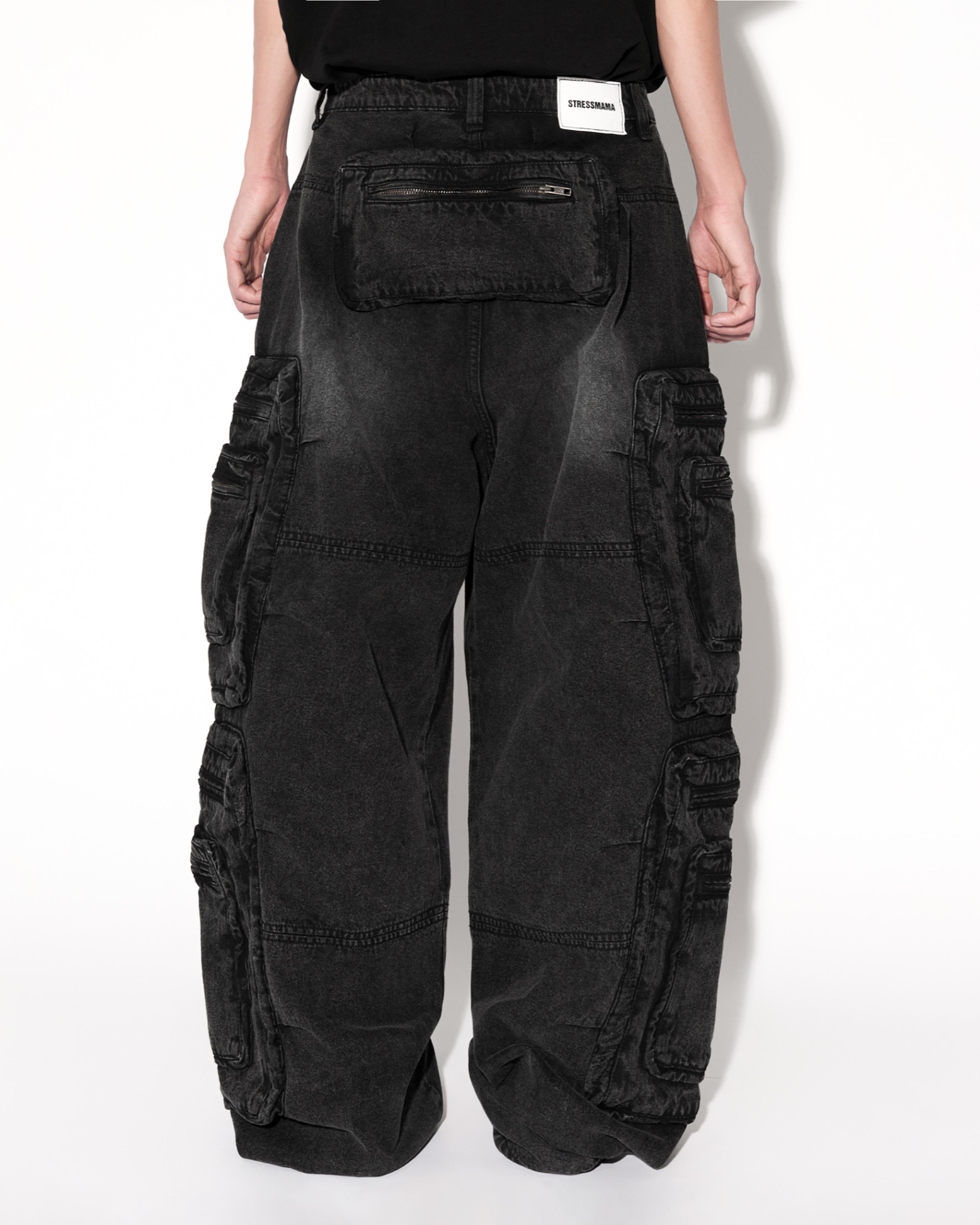 SS24 CARGO JEANS - WASHED BLACK