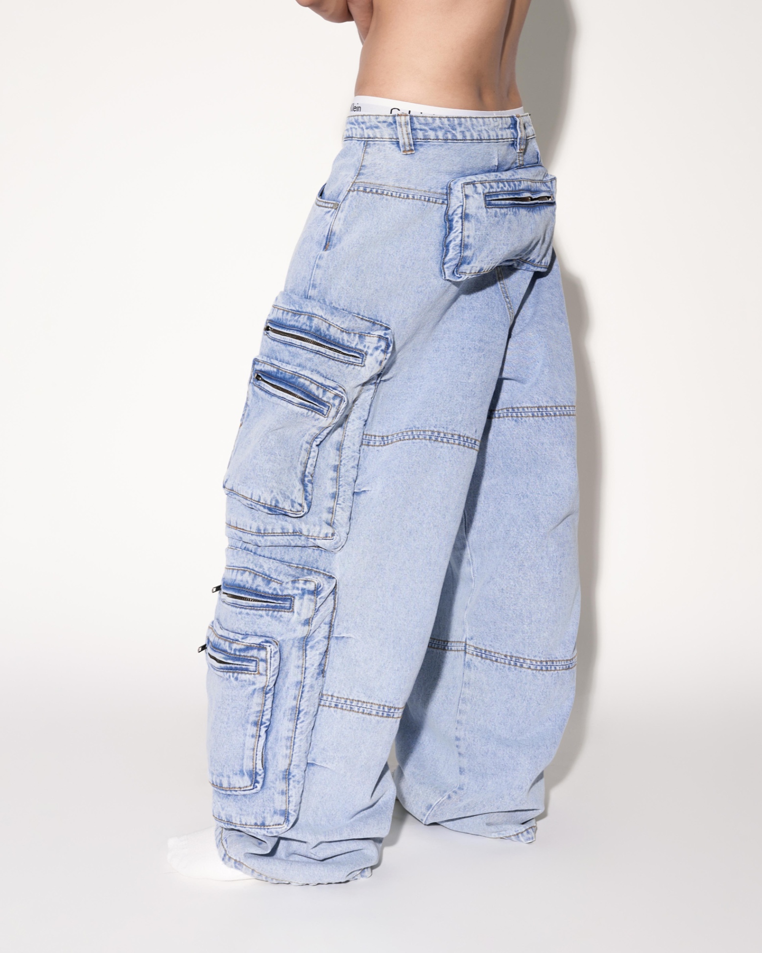 SS24 CARGO JEANS - WASHED BLUE