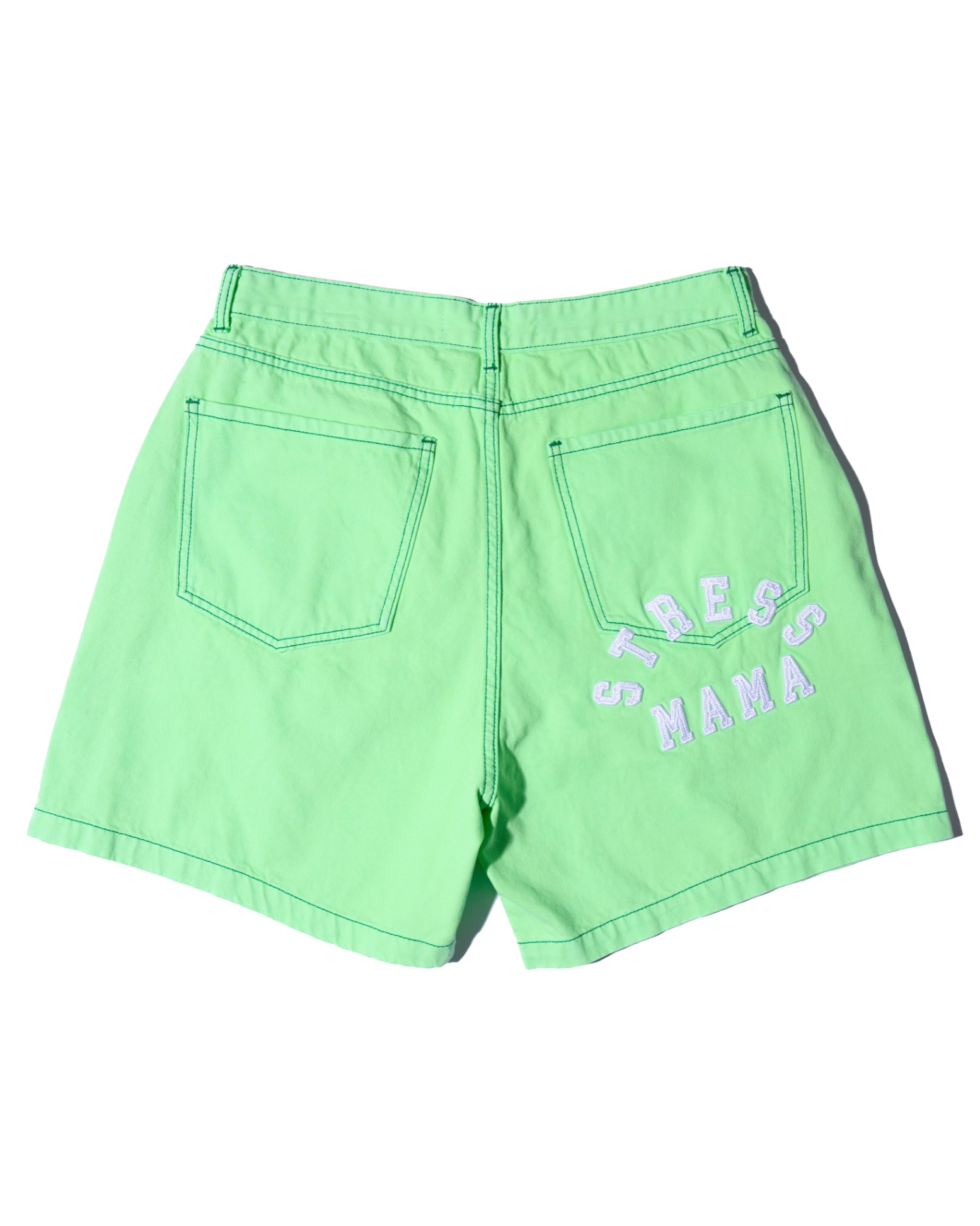 SS24 DENIM SHORTS - GREEN