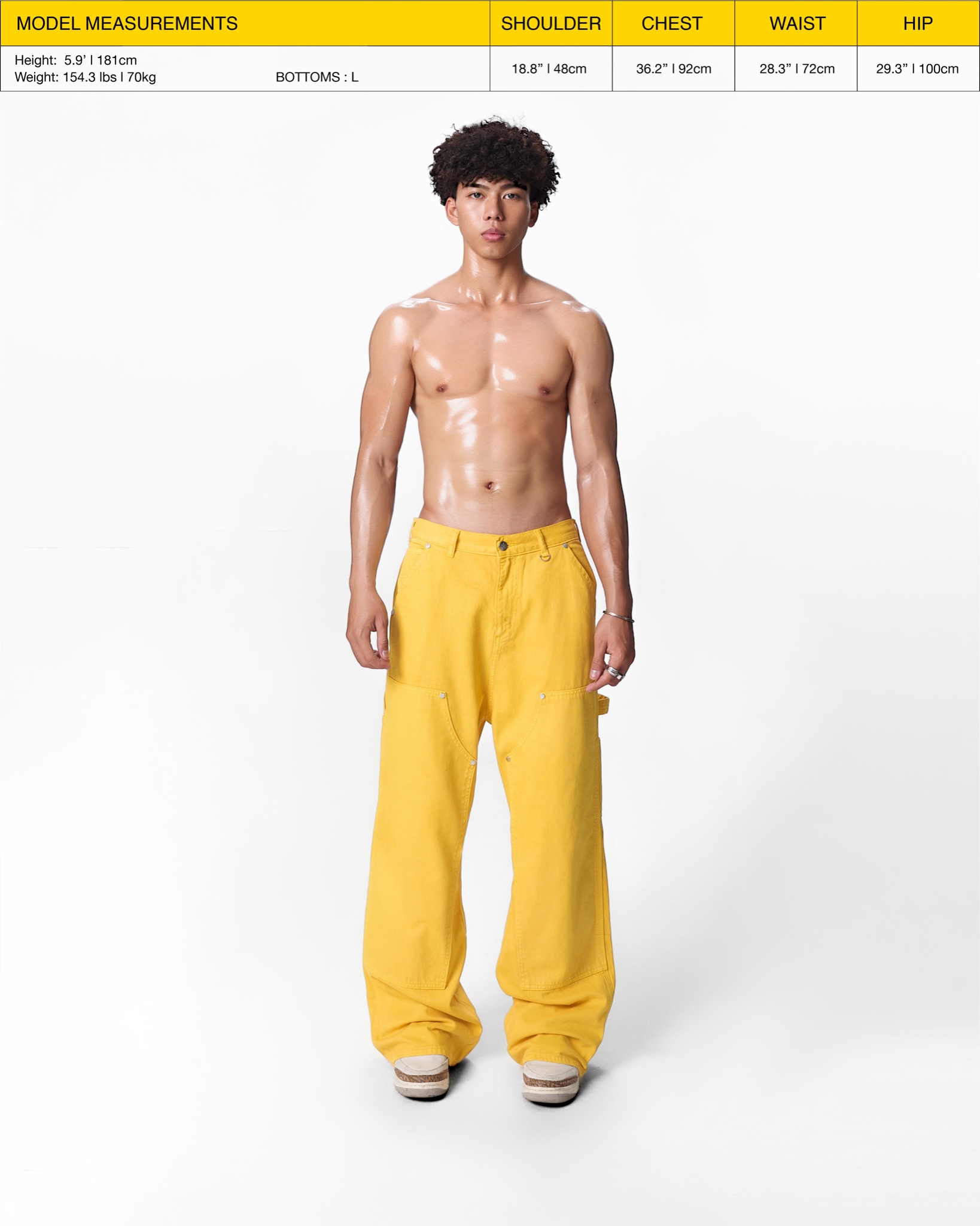 SS24 PATCH PANTS - YELLOW