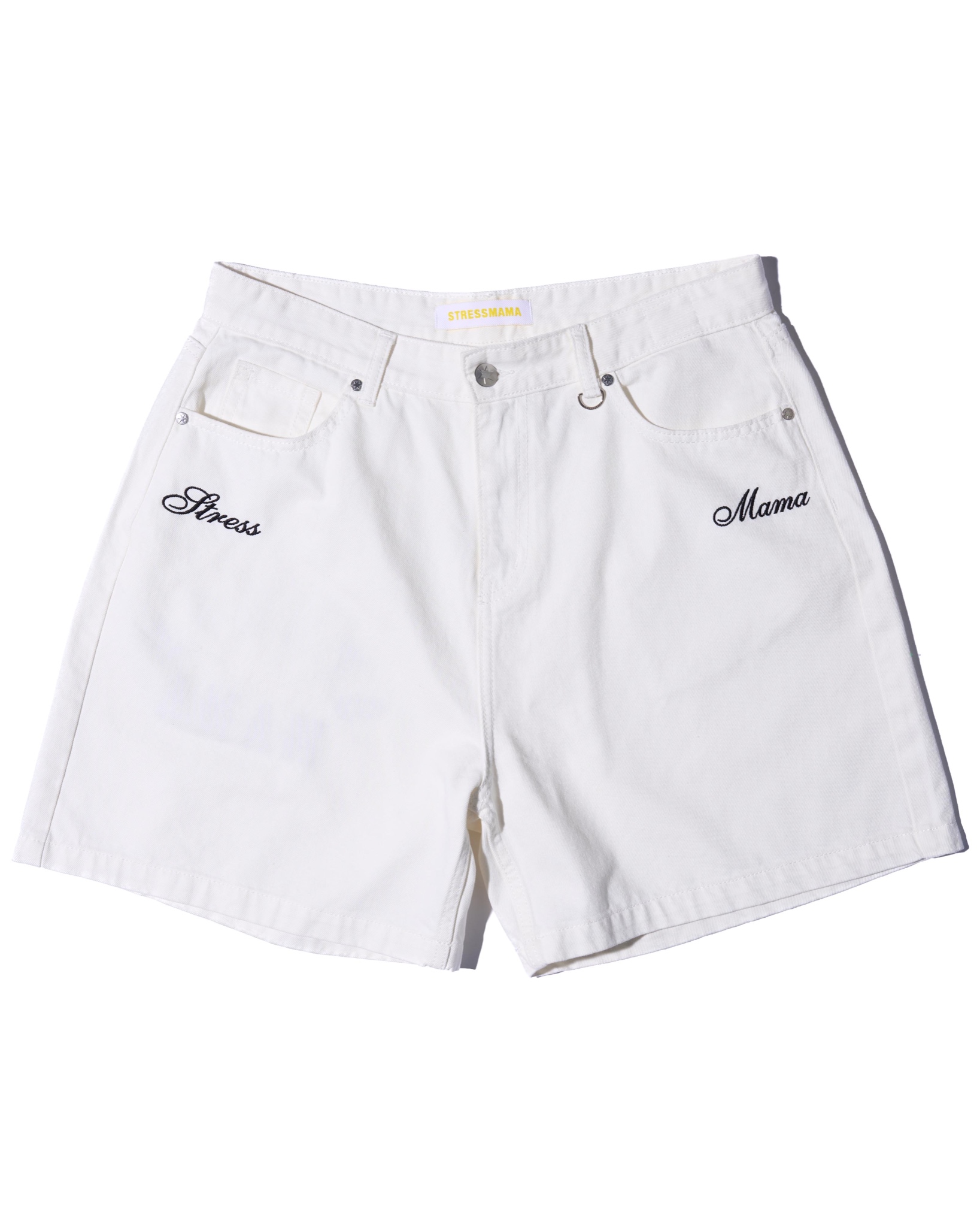 SS24 DENIM SHORTS - WHITE