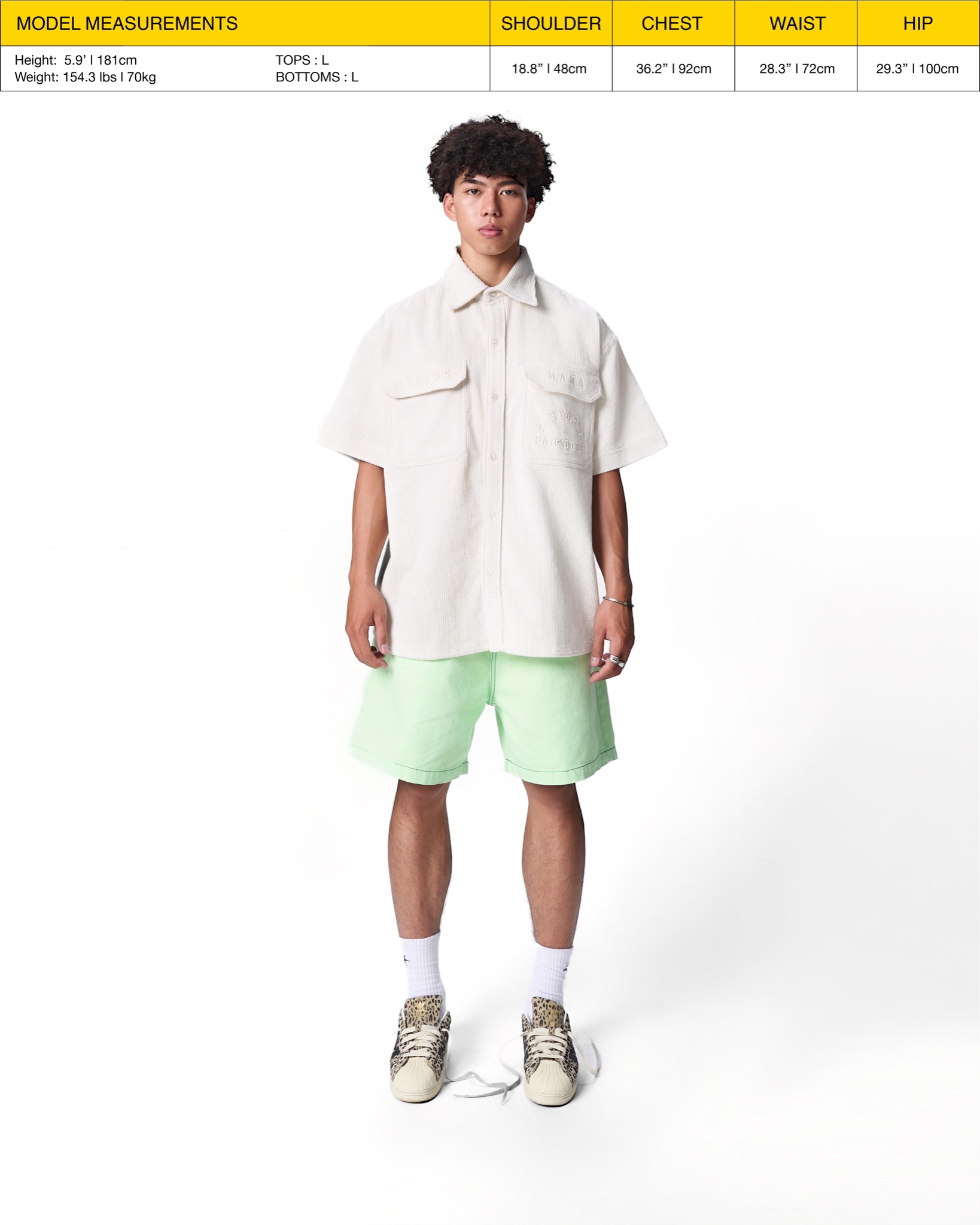 SS24 CORDUROY SHIRT - WHITE