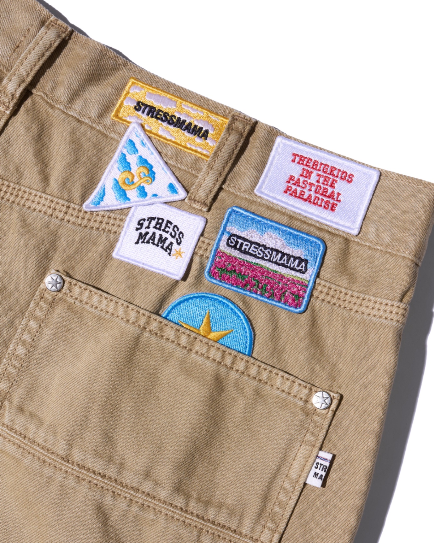 SS24 PATCH PANTS - BROWN