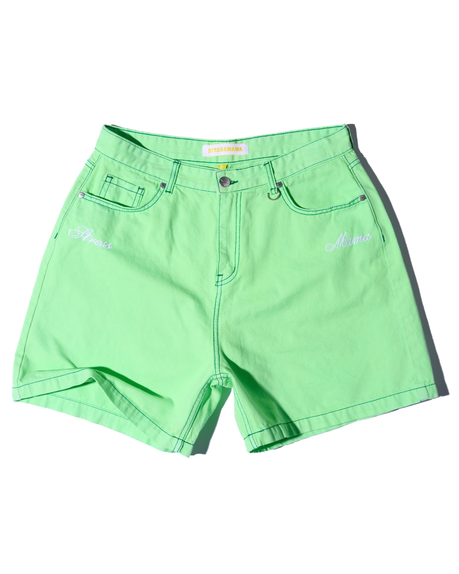 SS24 DENIM SHORTS - GREEN