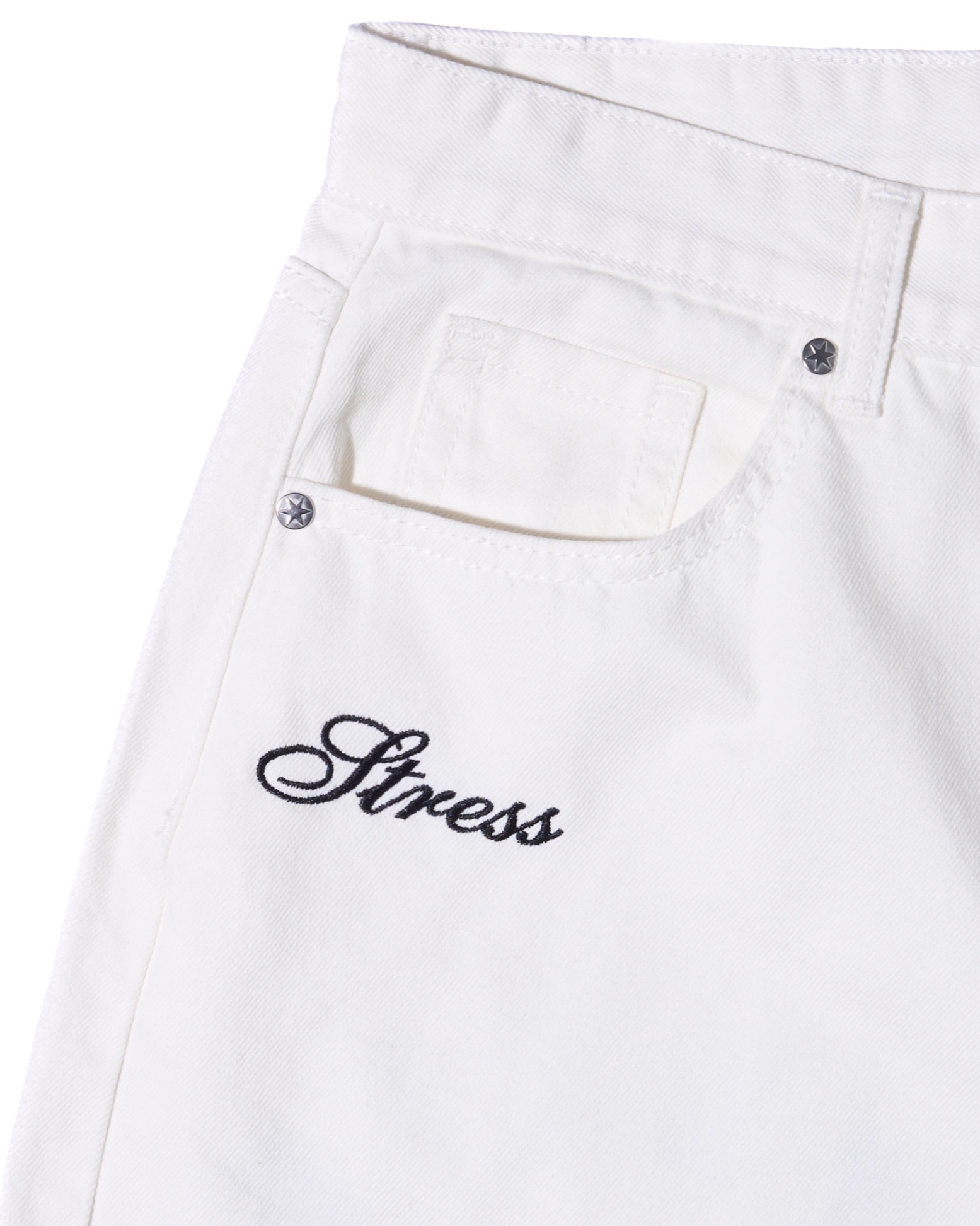 SS24 DENIM SHORTS - WHITE