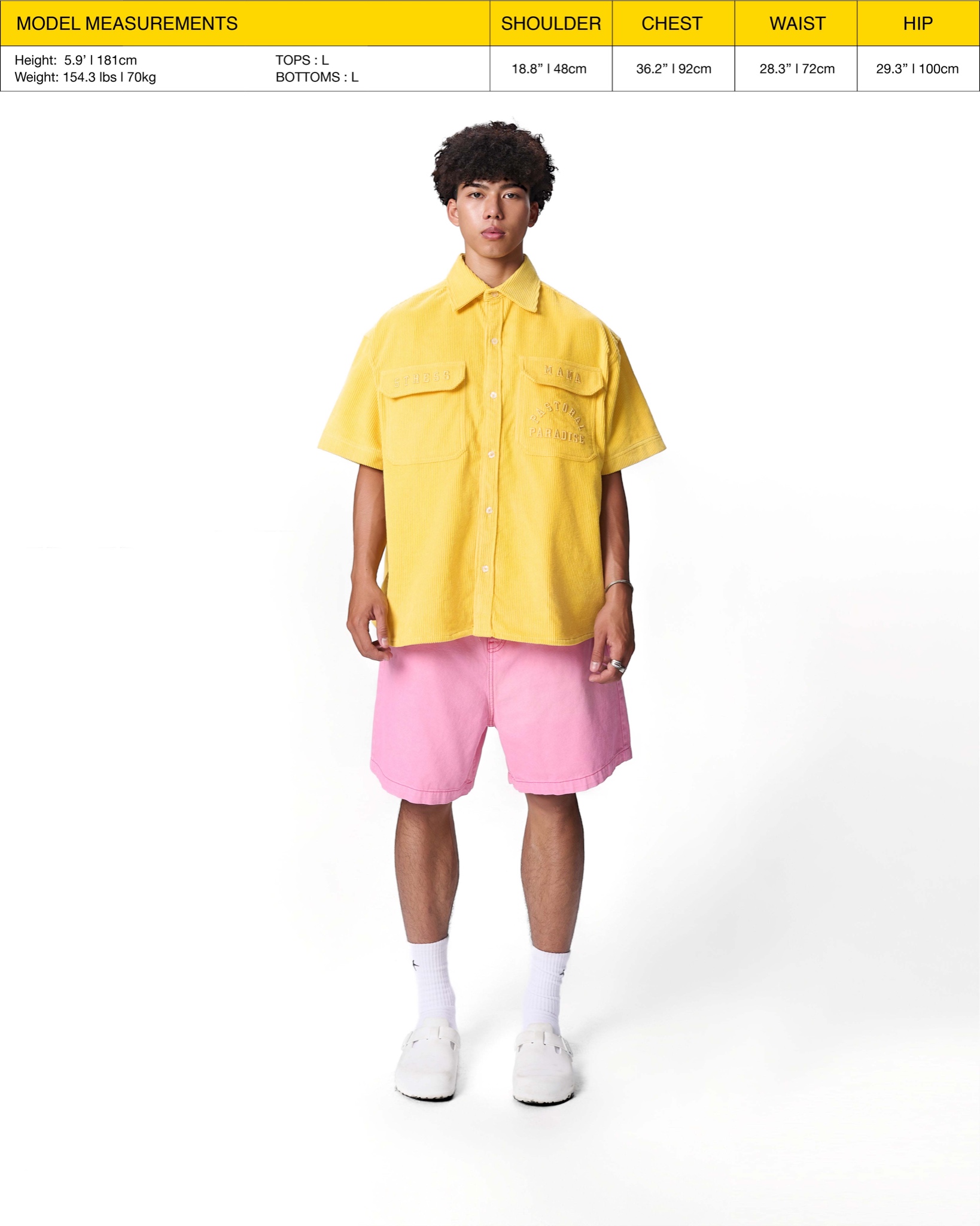 SS24 CORDUROY SHIRT - YELLOW