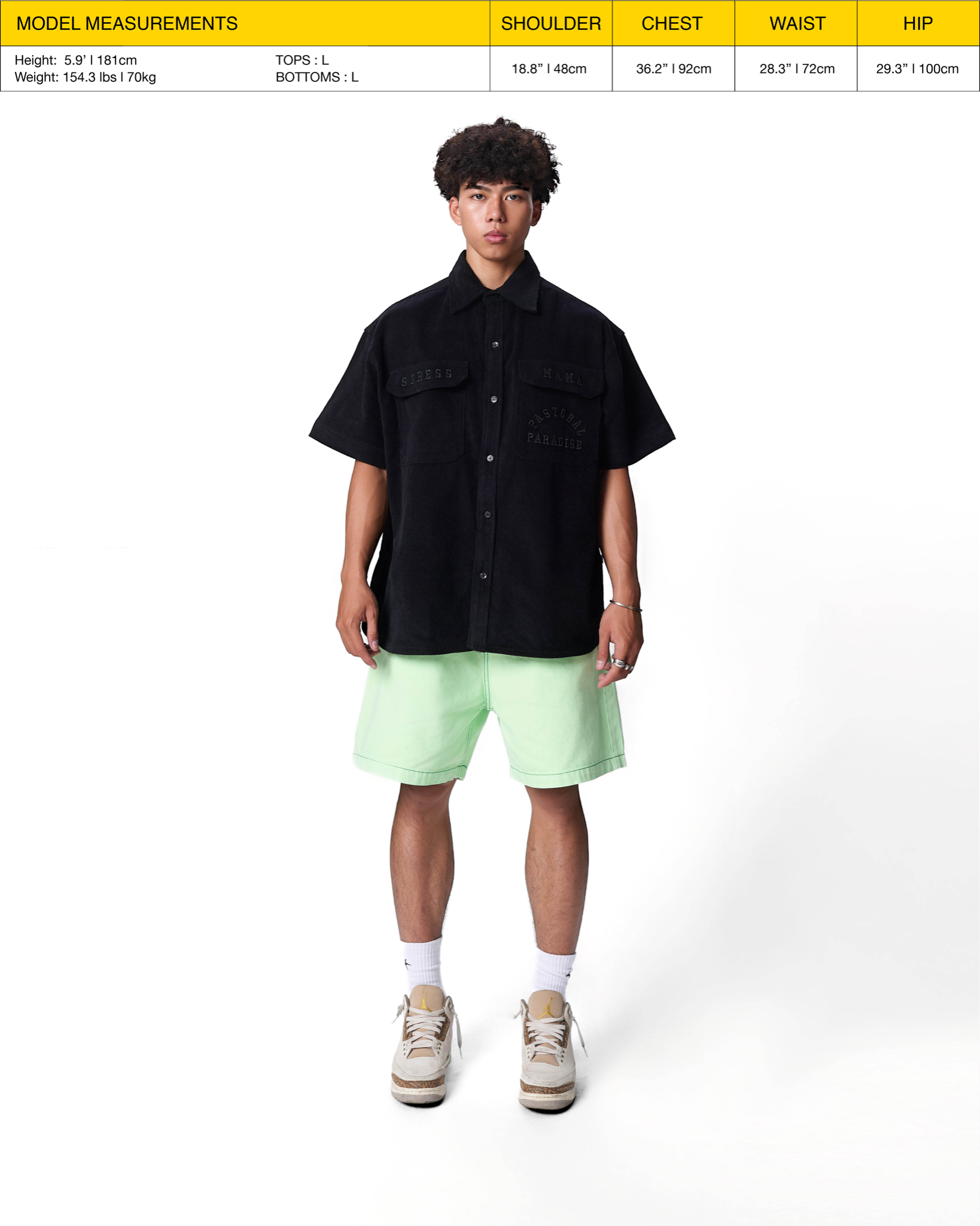 SS24 CORDUROY SHIRT - BLACK