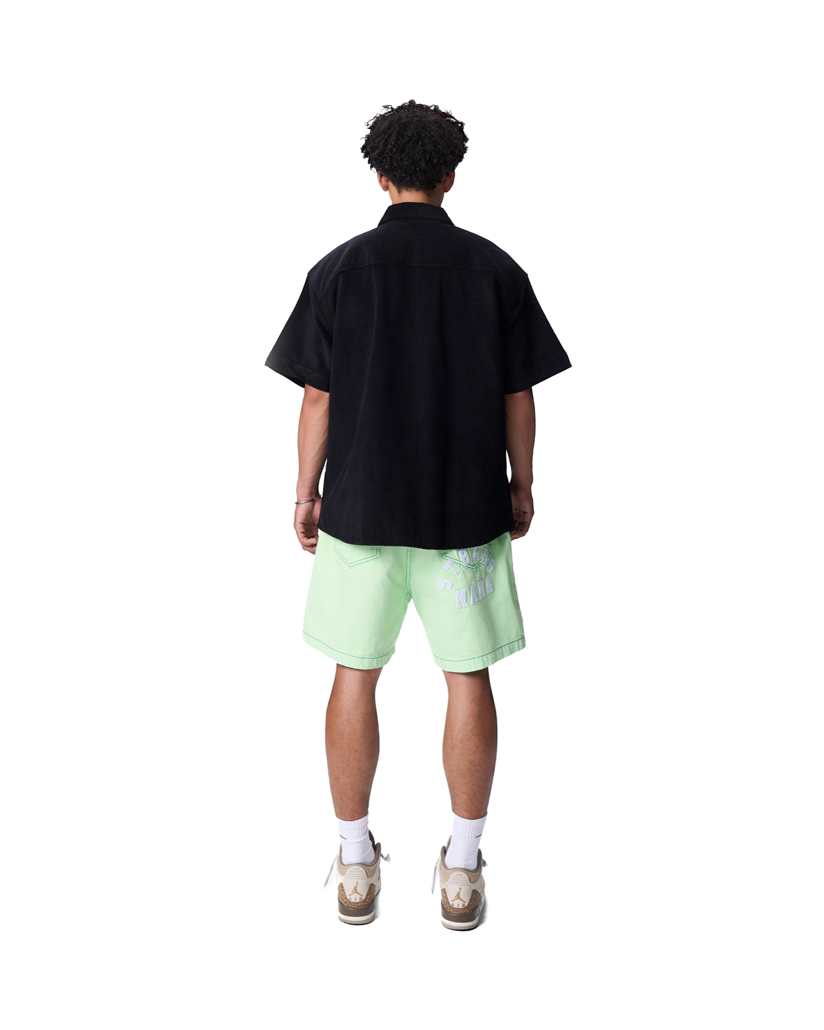 SS24 DENIM SHORTS - GREEN