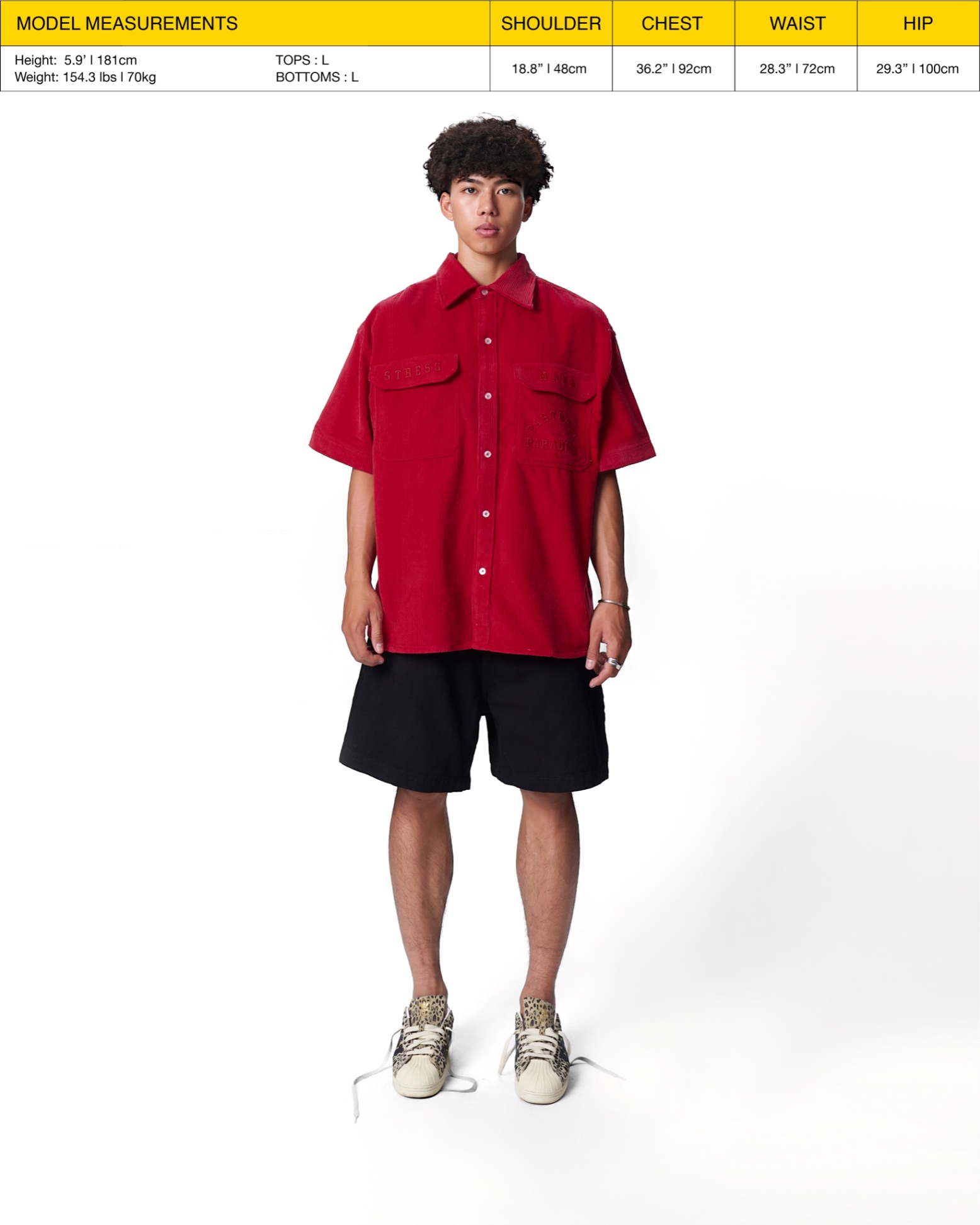 SS24 CORDUROY SHIRT - RED