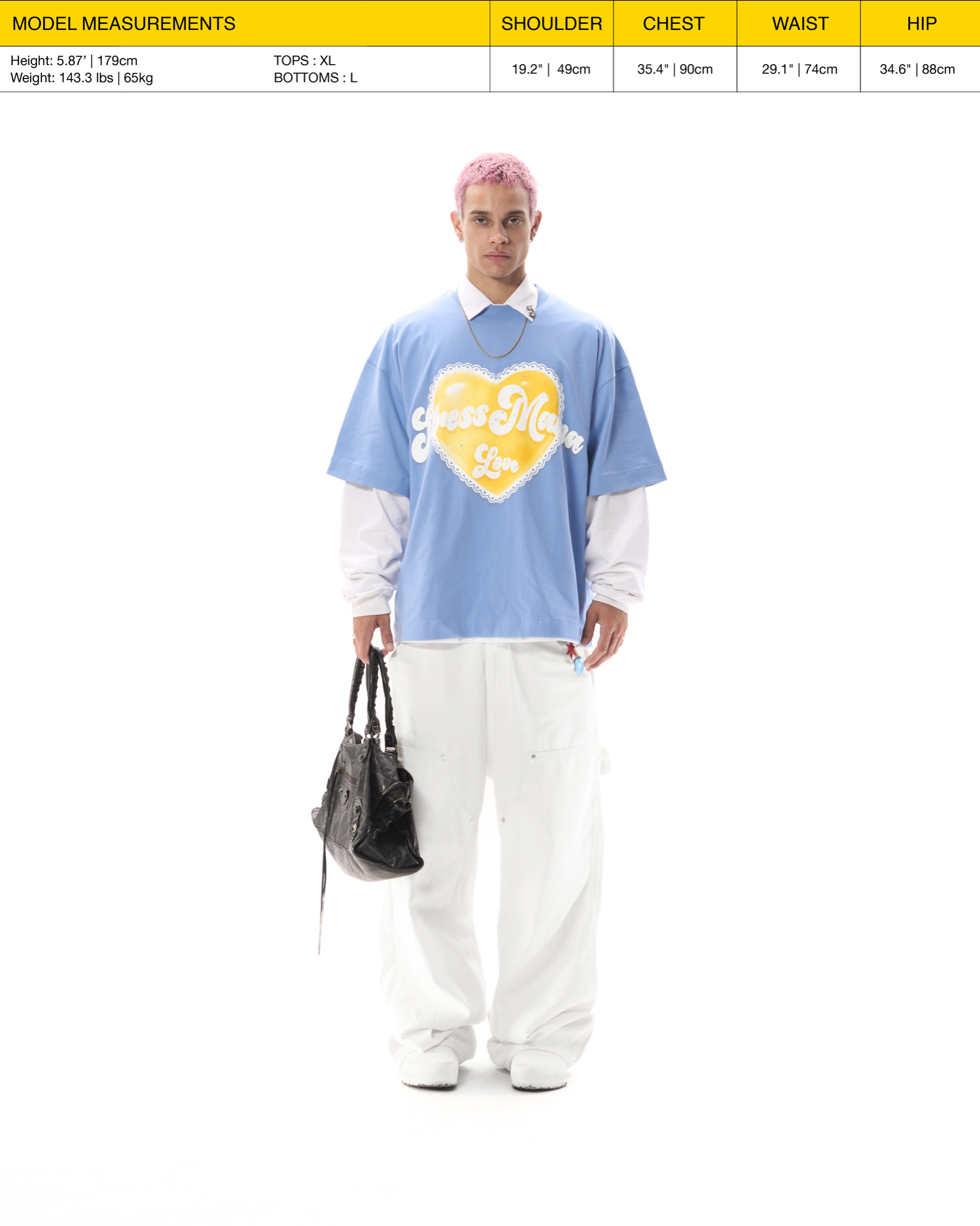 SUMMER24 HEART T-SHIRT - BLUE