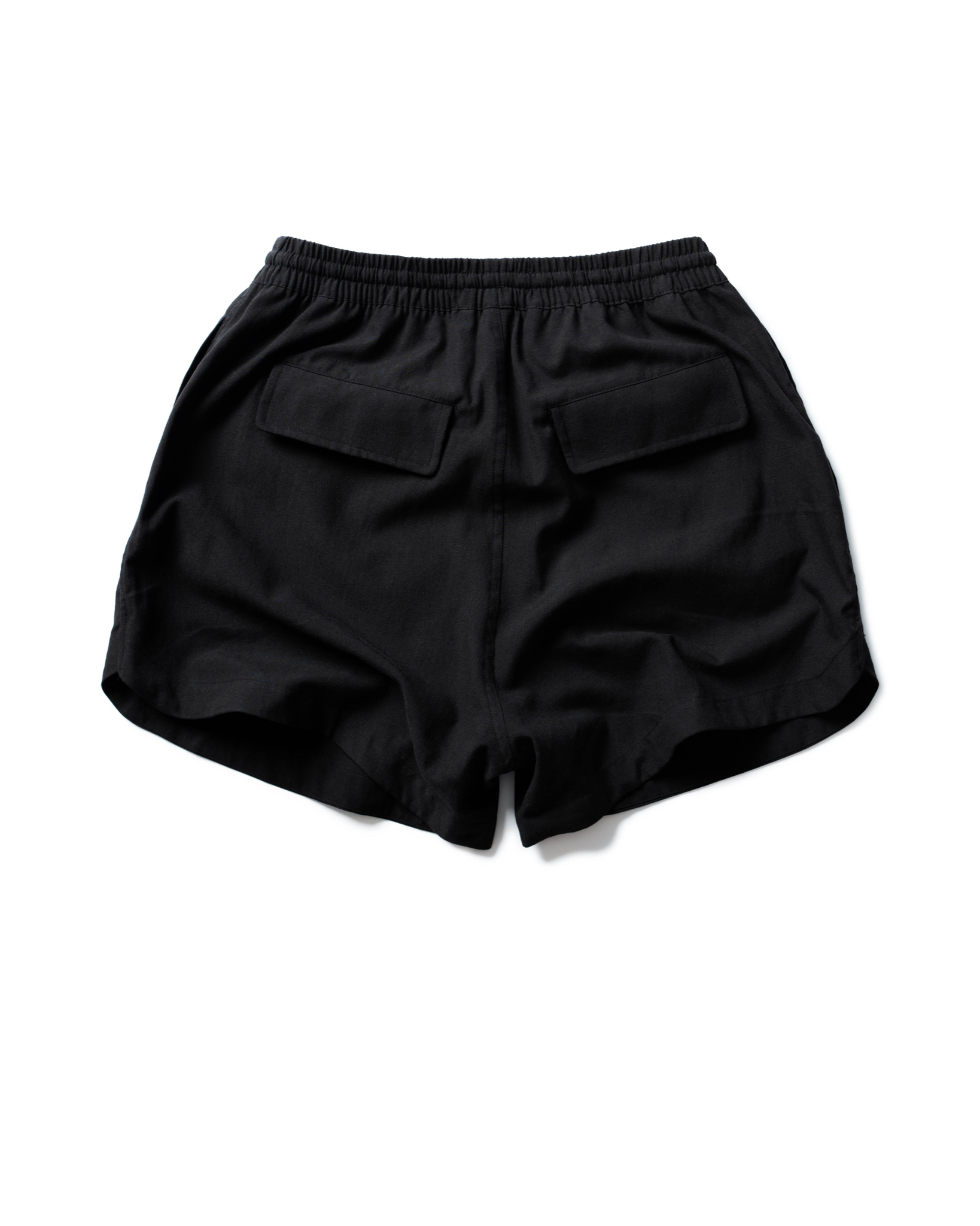 SUMMER24 RELAXED OXFORD SHORTS - BLACK