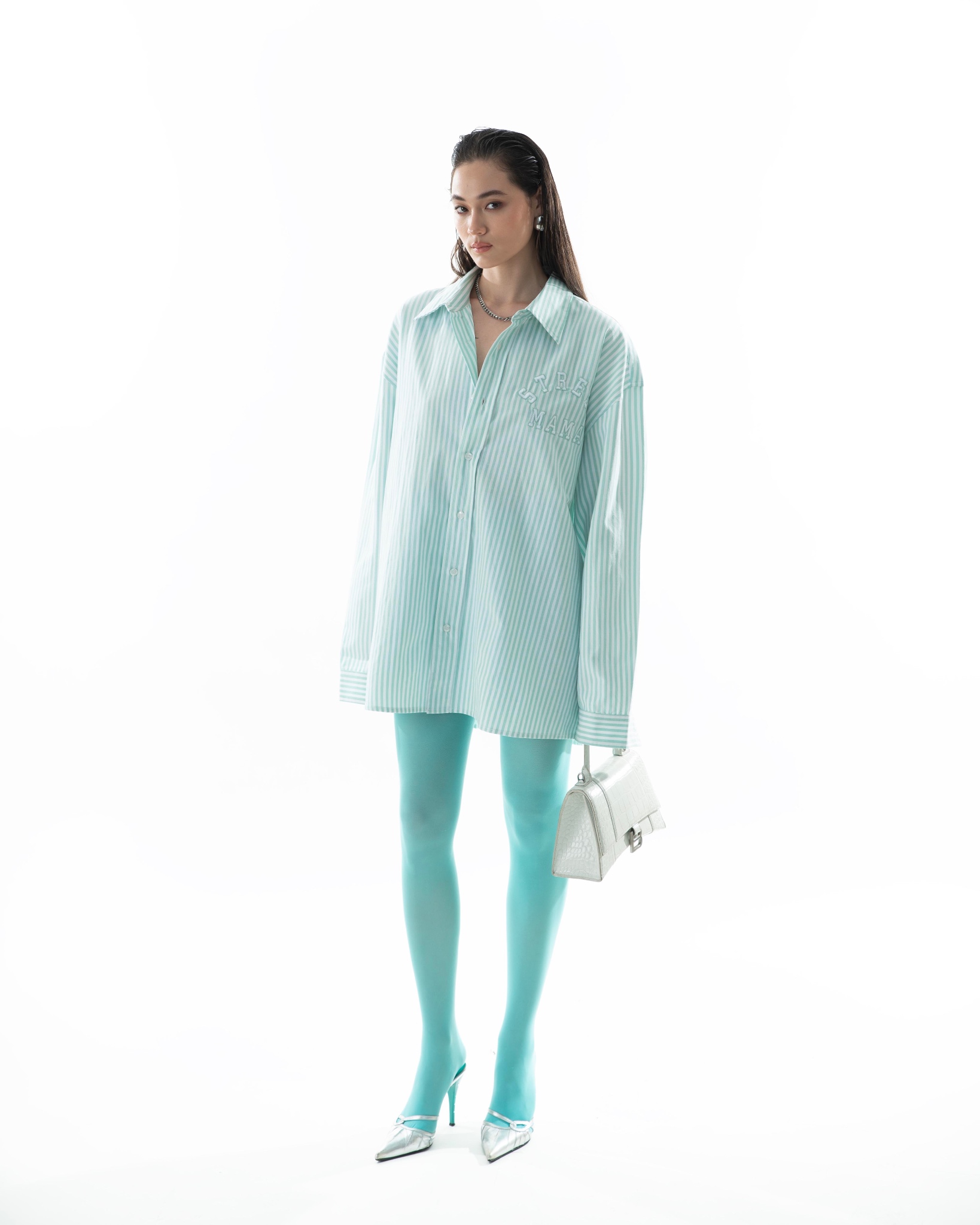 RESORT24 LEISURE LONG-SLEEVE SHIRT - GREEN STRIPE