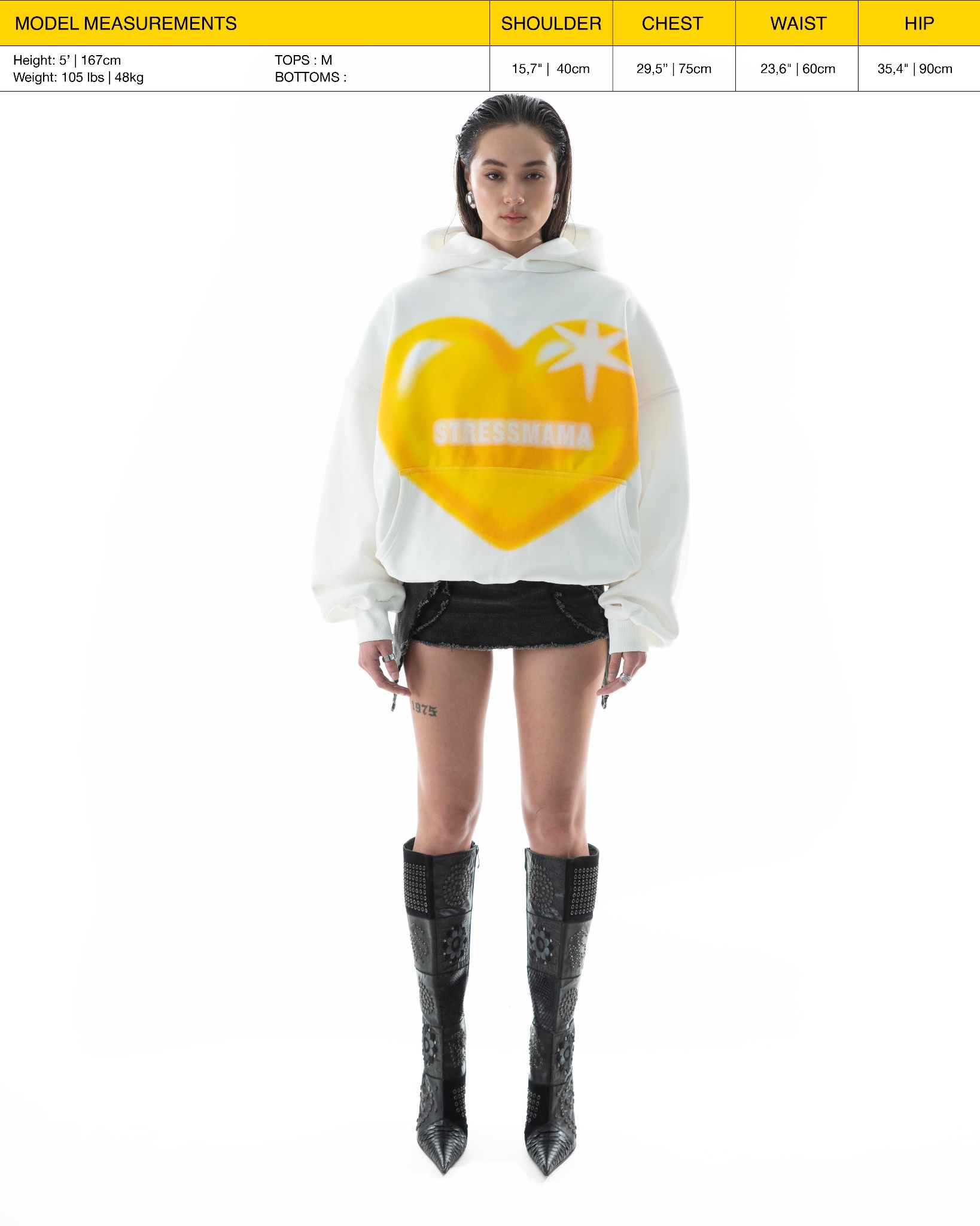 SUNLIT HEART HOODIE - WHITE