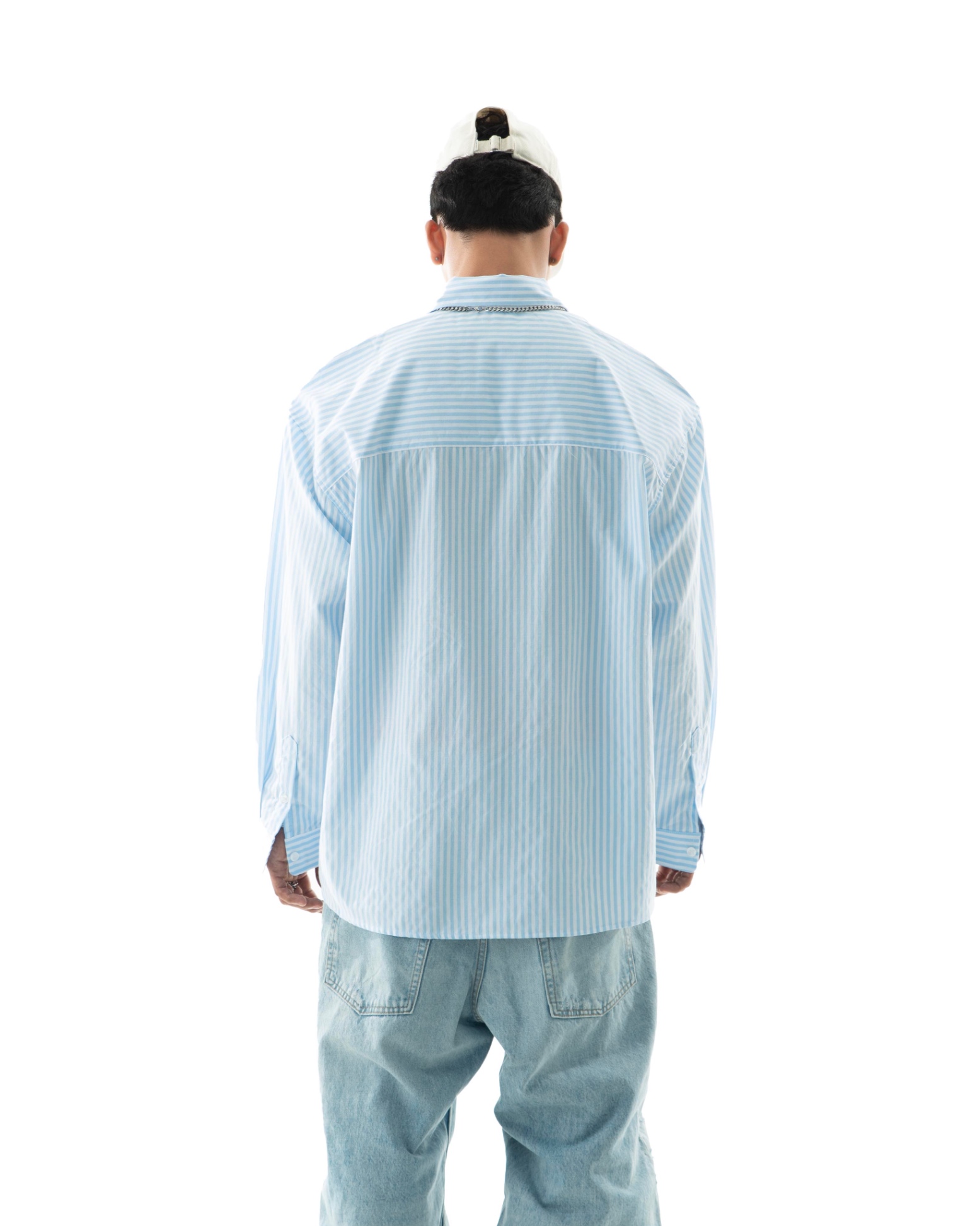 RESORT24 LEISURE LONG-SLEEVE SHIRT - BLUE STRIPE