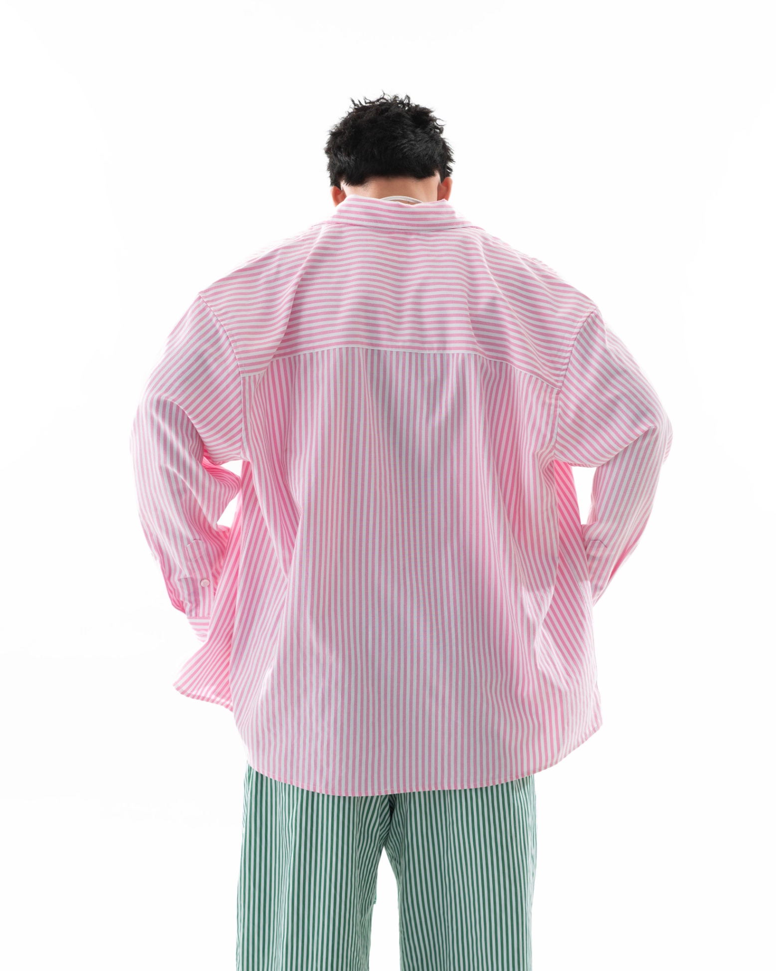 RESORT24 LEISURE LONG-SLEEVE SHIRT - PINK STRIPE