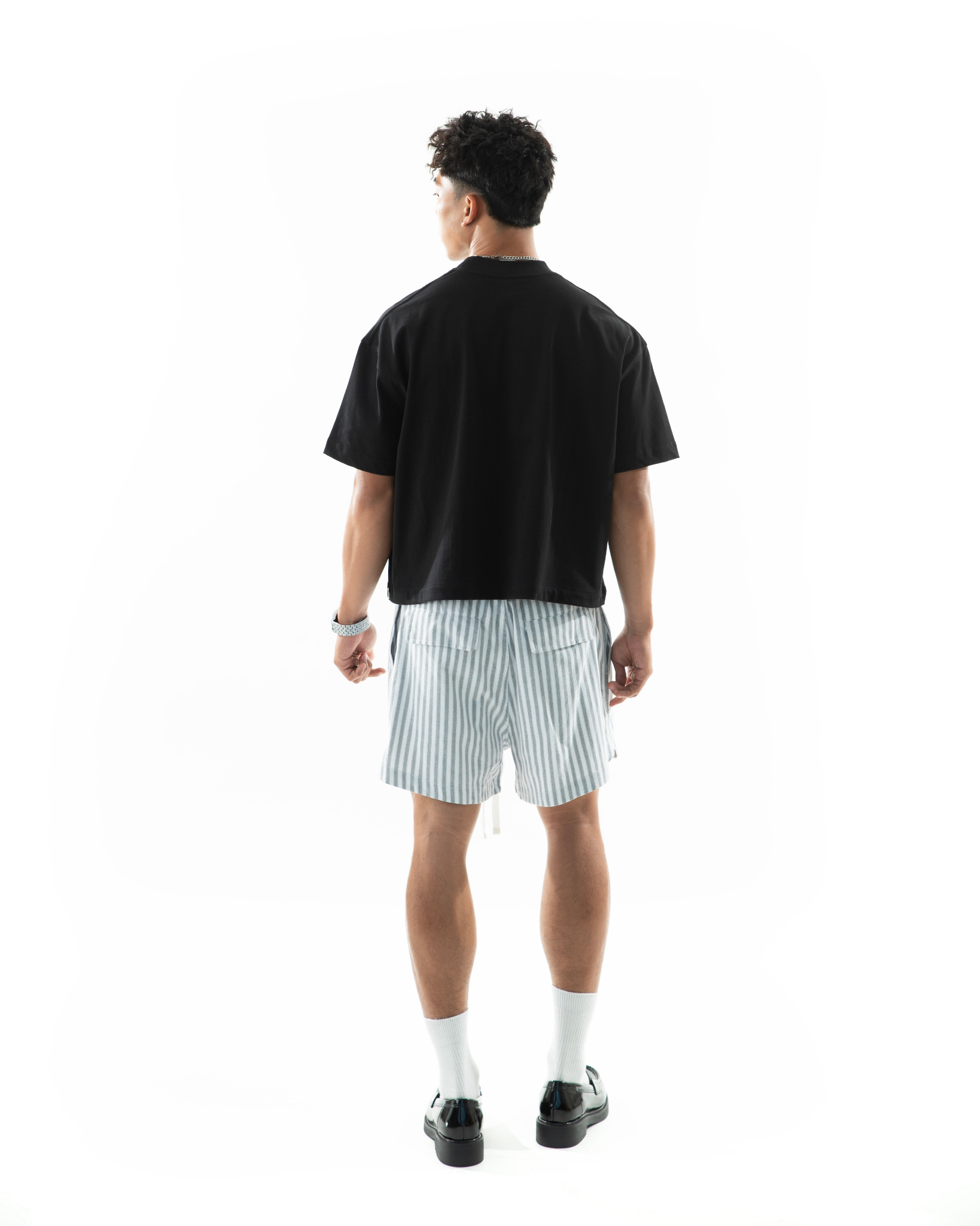 RESORT24 LEISURE SHORTS - BLACK STRIPE