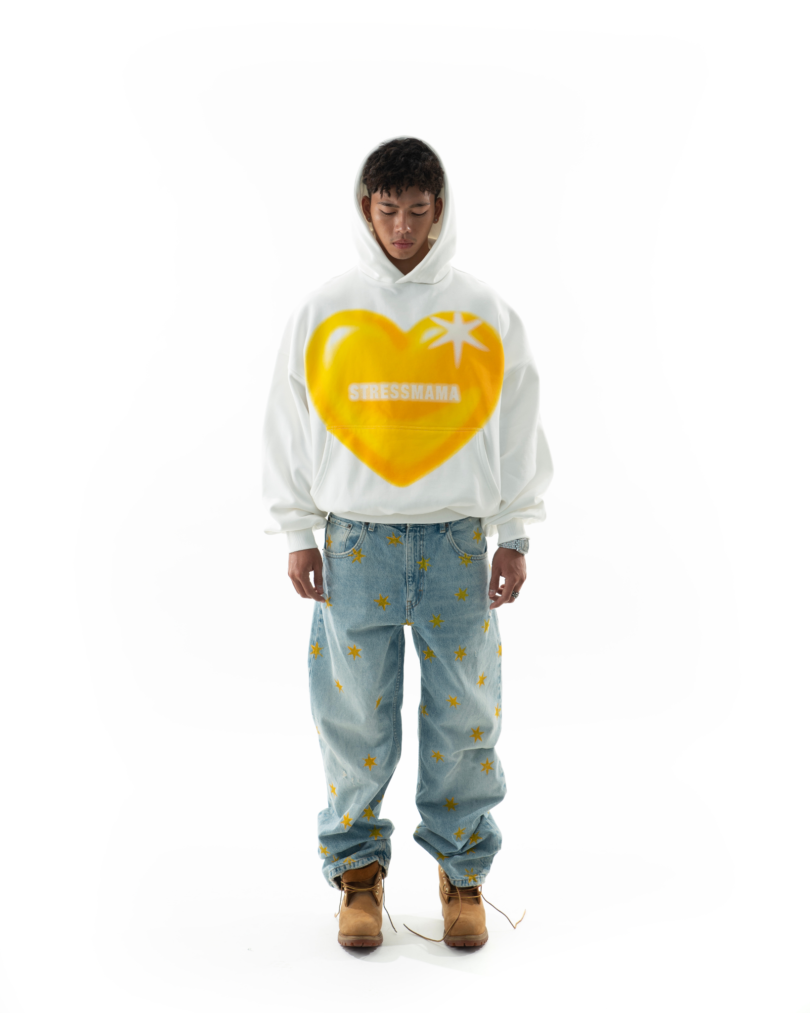 SUNLIT HEART HOODIE - WHITE