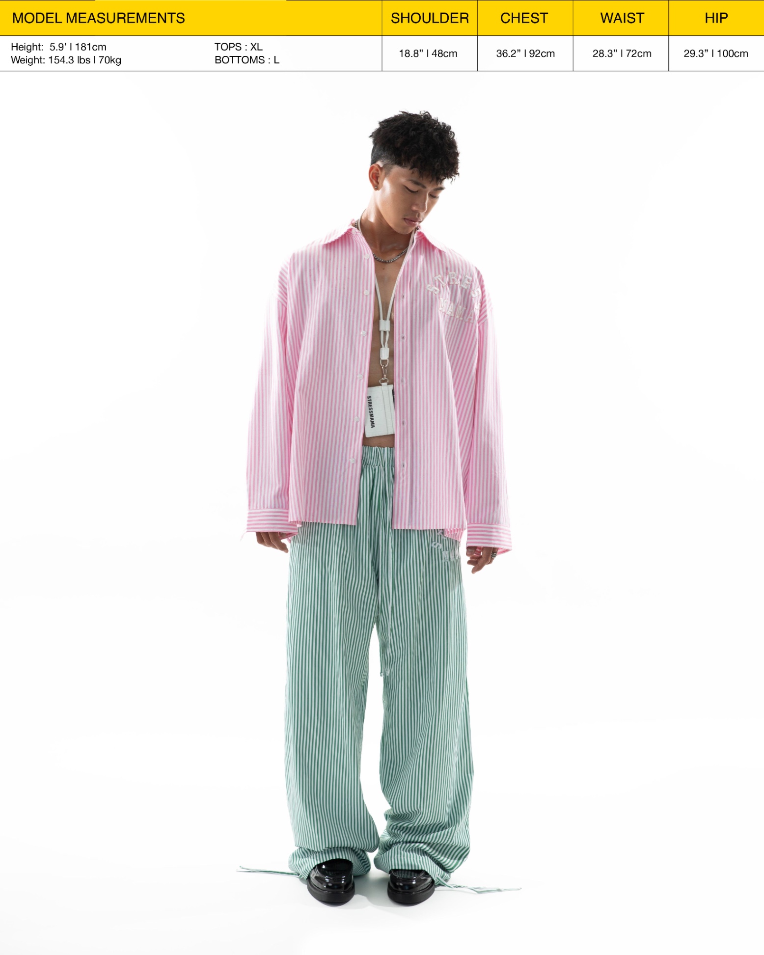 RESORT24 LEISURE LONG-SLEEVE SHIRT - PINK STRIPE