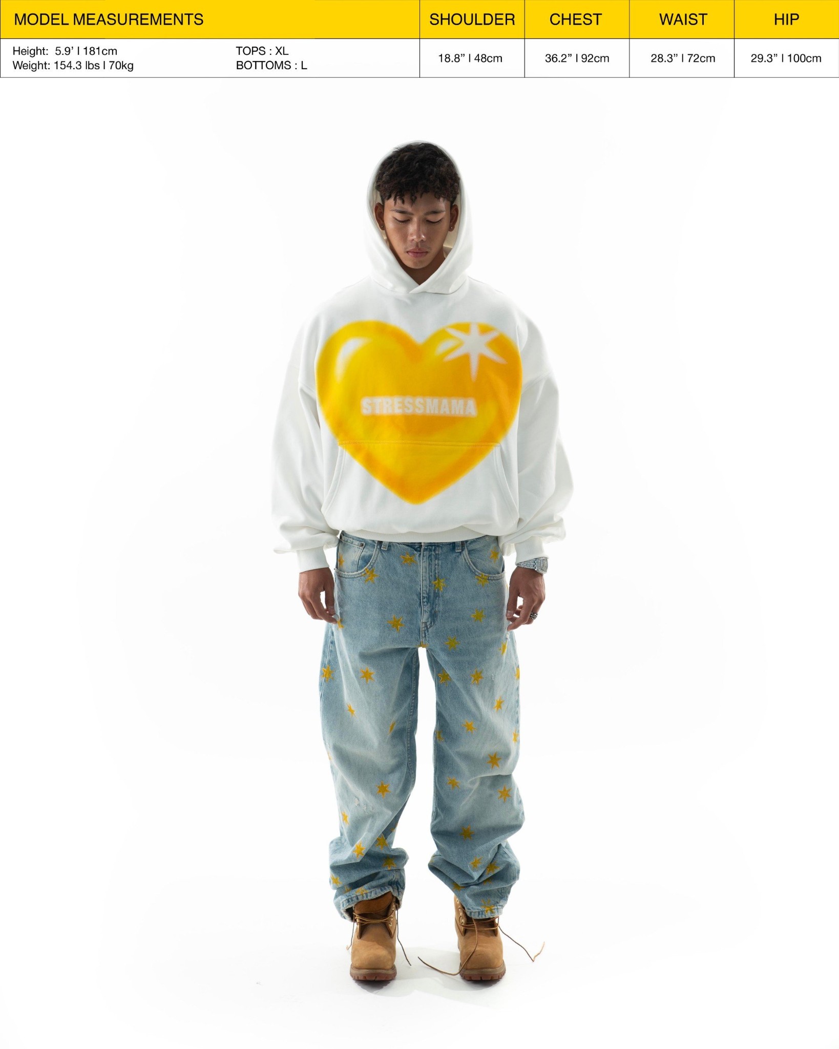 SUNLIT HEART HOODIE - WHITE