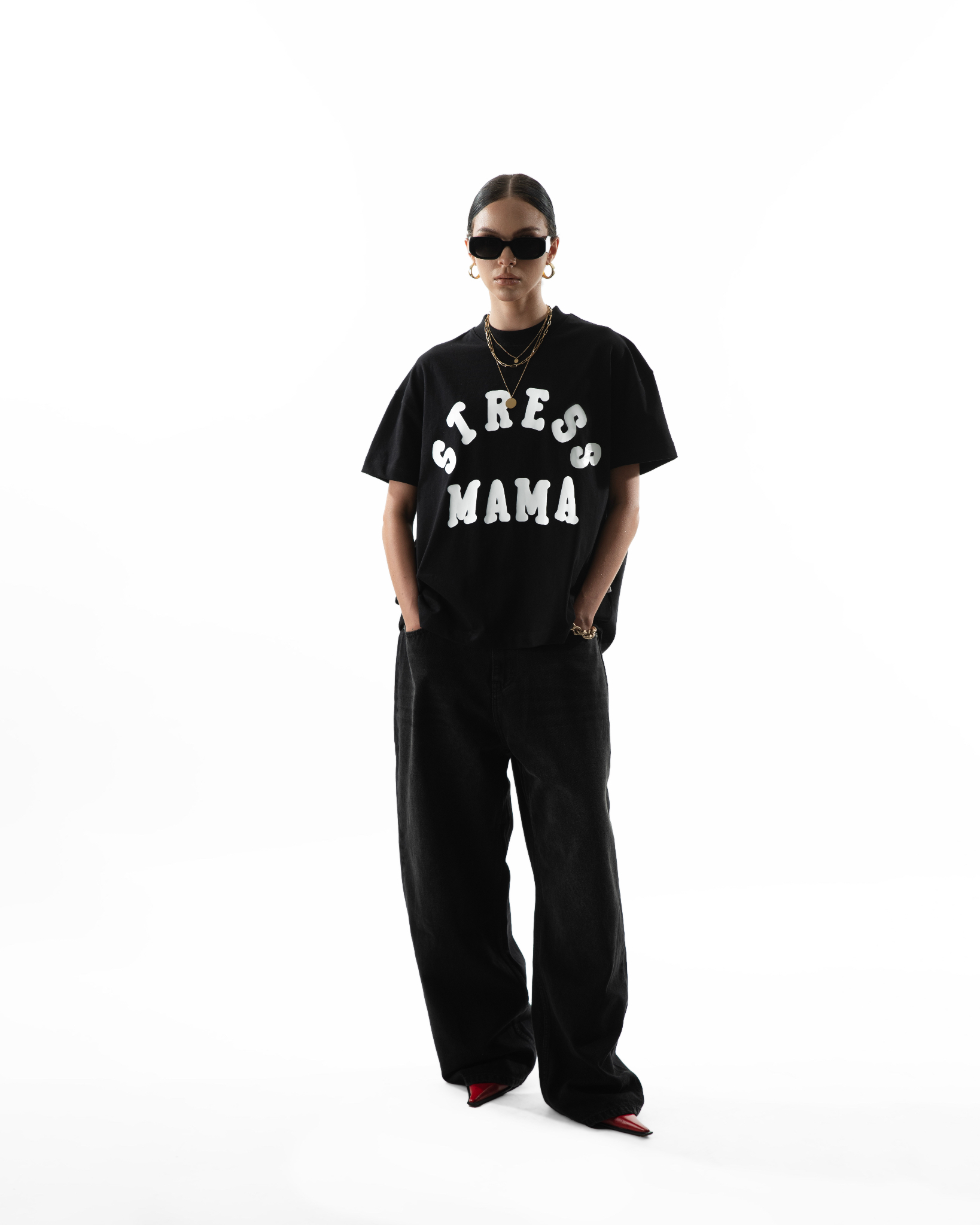 STRESSMAMA CORE T-SHIRT - BLACK