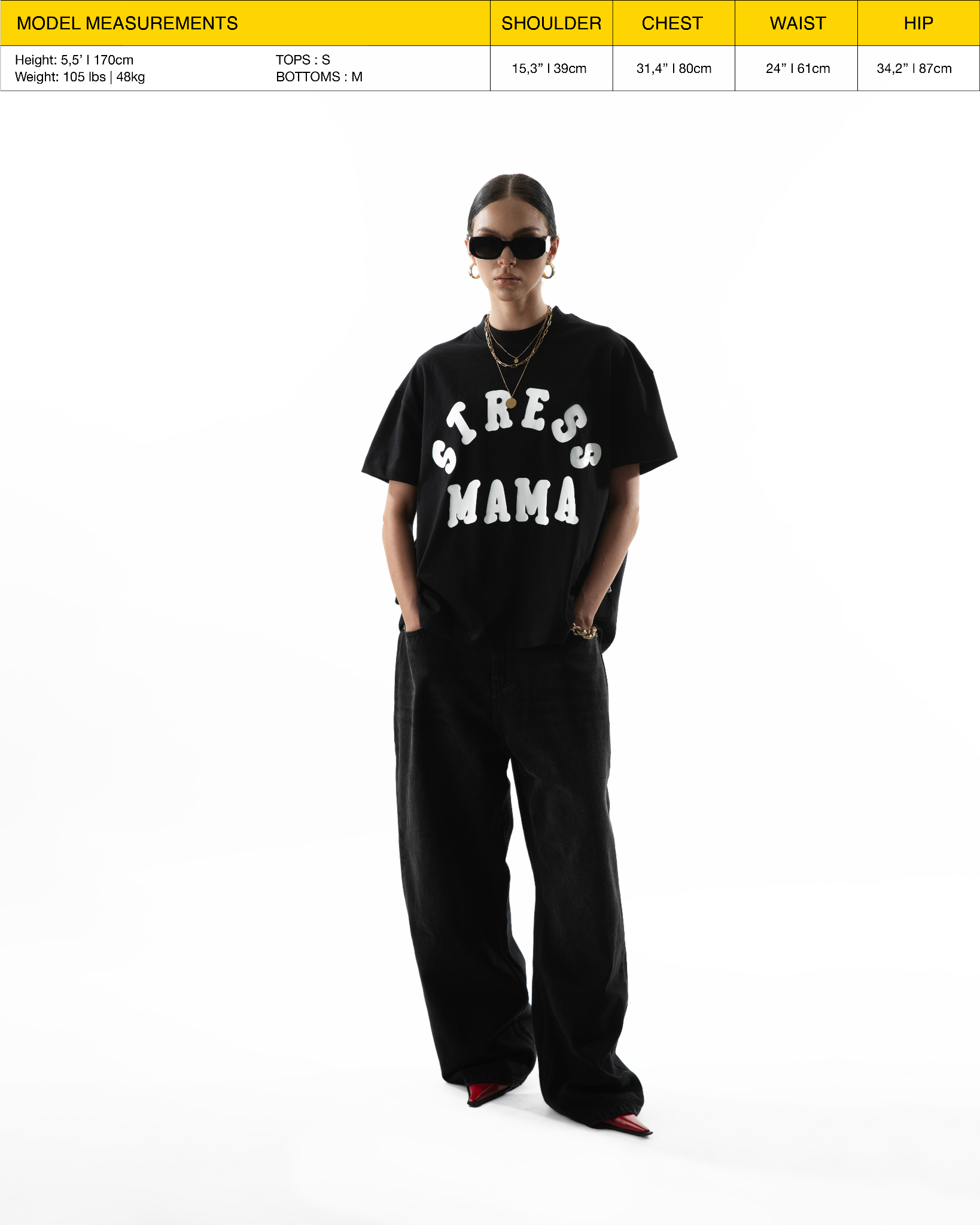 STRESSMAMA CORE T-SHIRT - BLACK