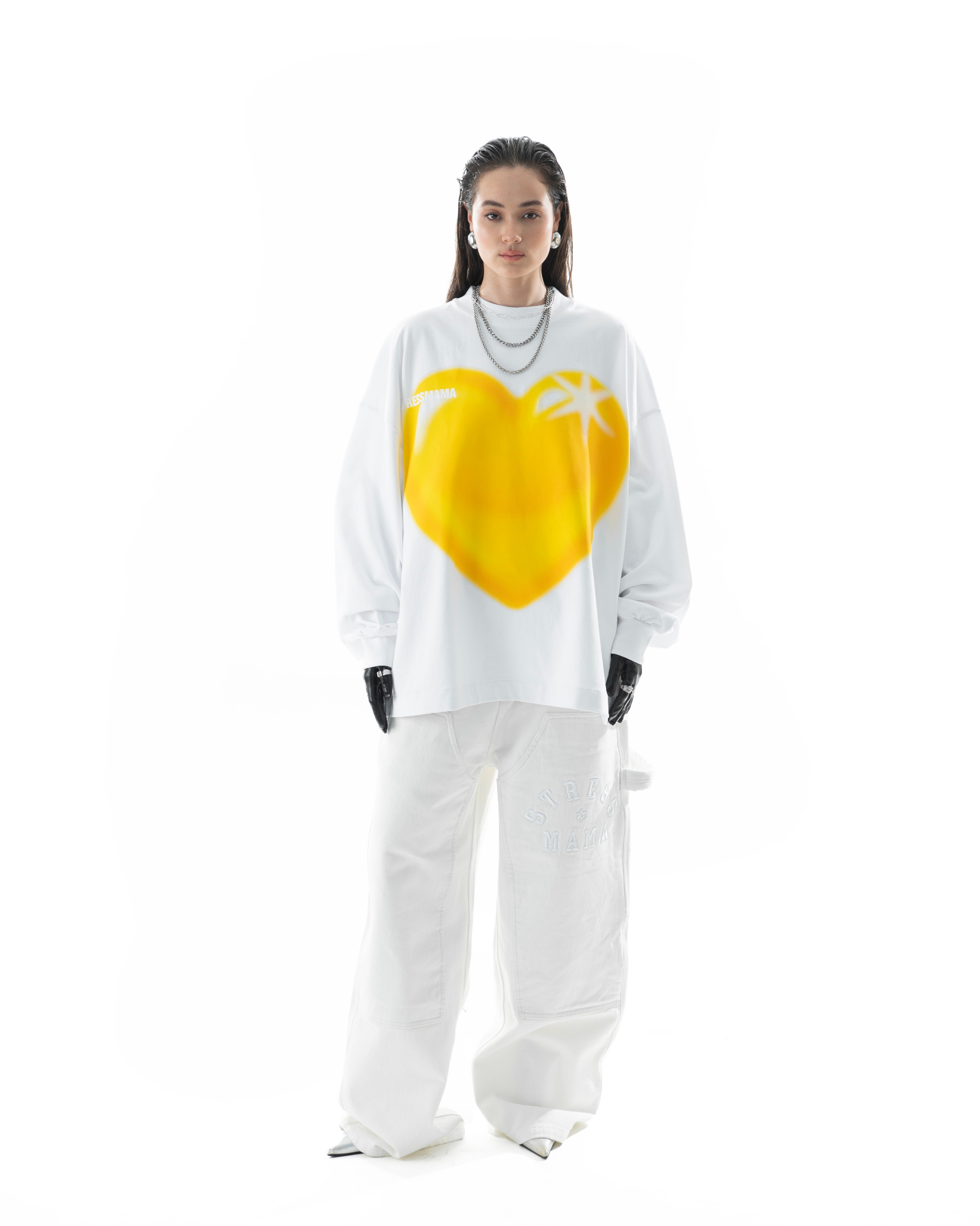 SUNLIT HEART LONGSLEEVE - WHITE