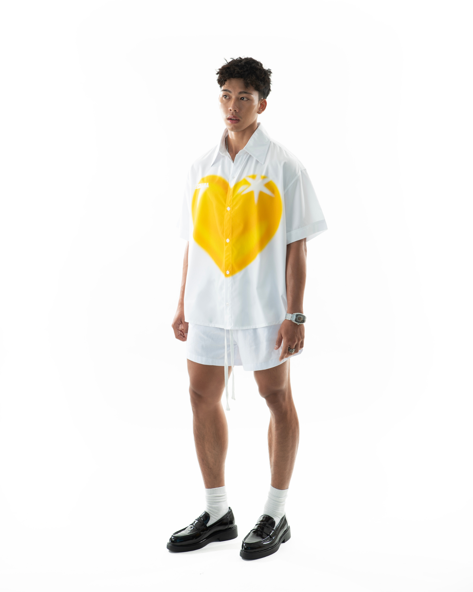 SUNLIT HEART SHIRT - WHITE