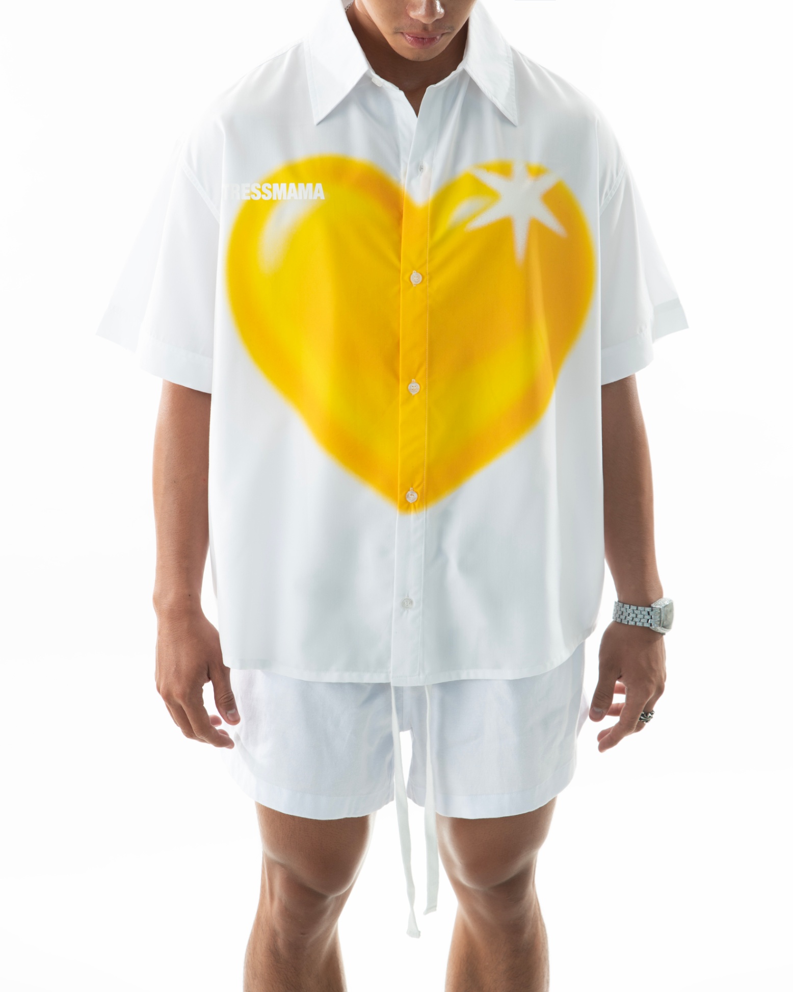 SUNLIT HEART SHIRT - WHITE