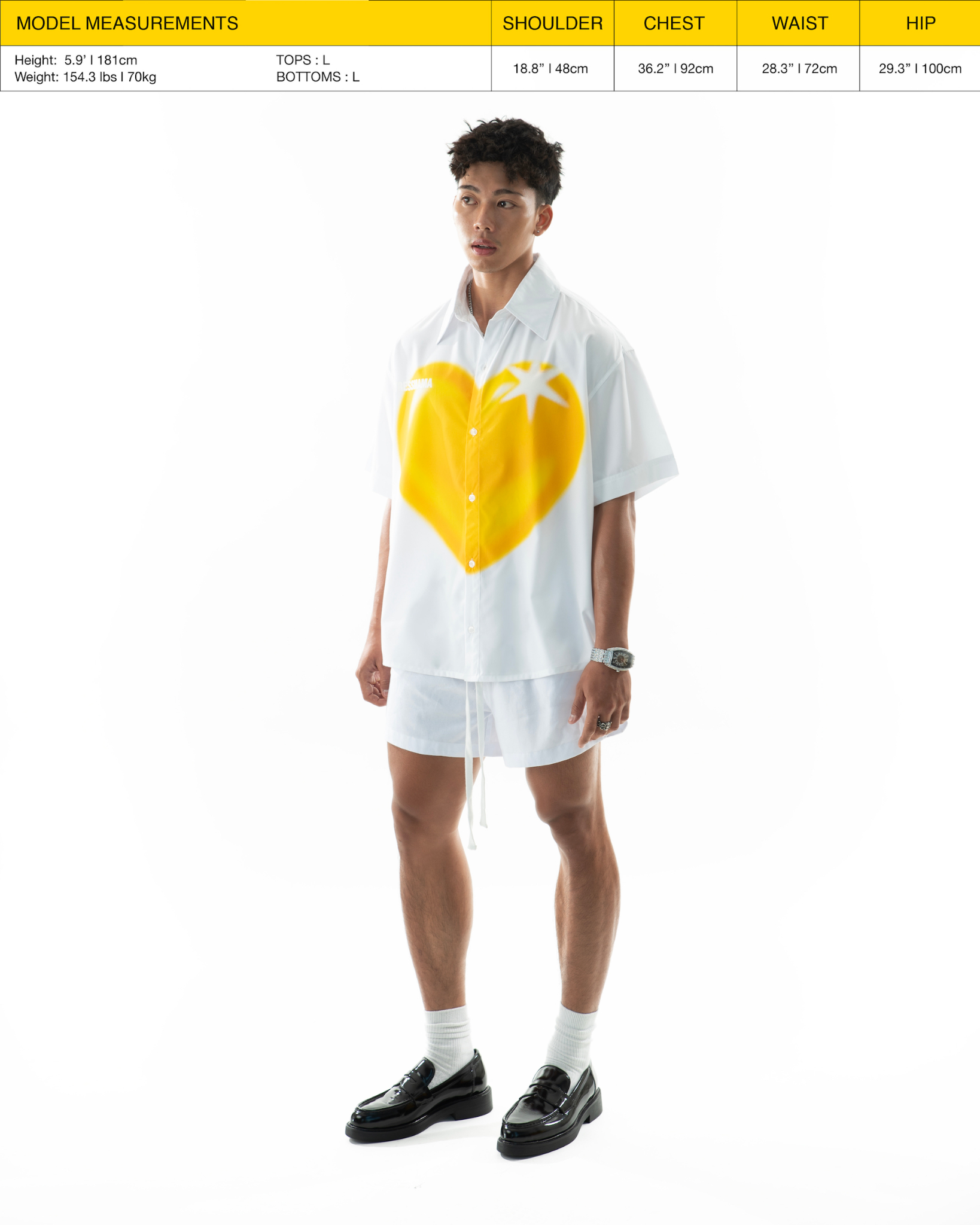 SUNLIT HEART SHIRT - WHITE