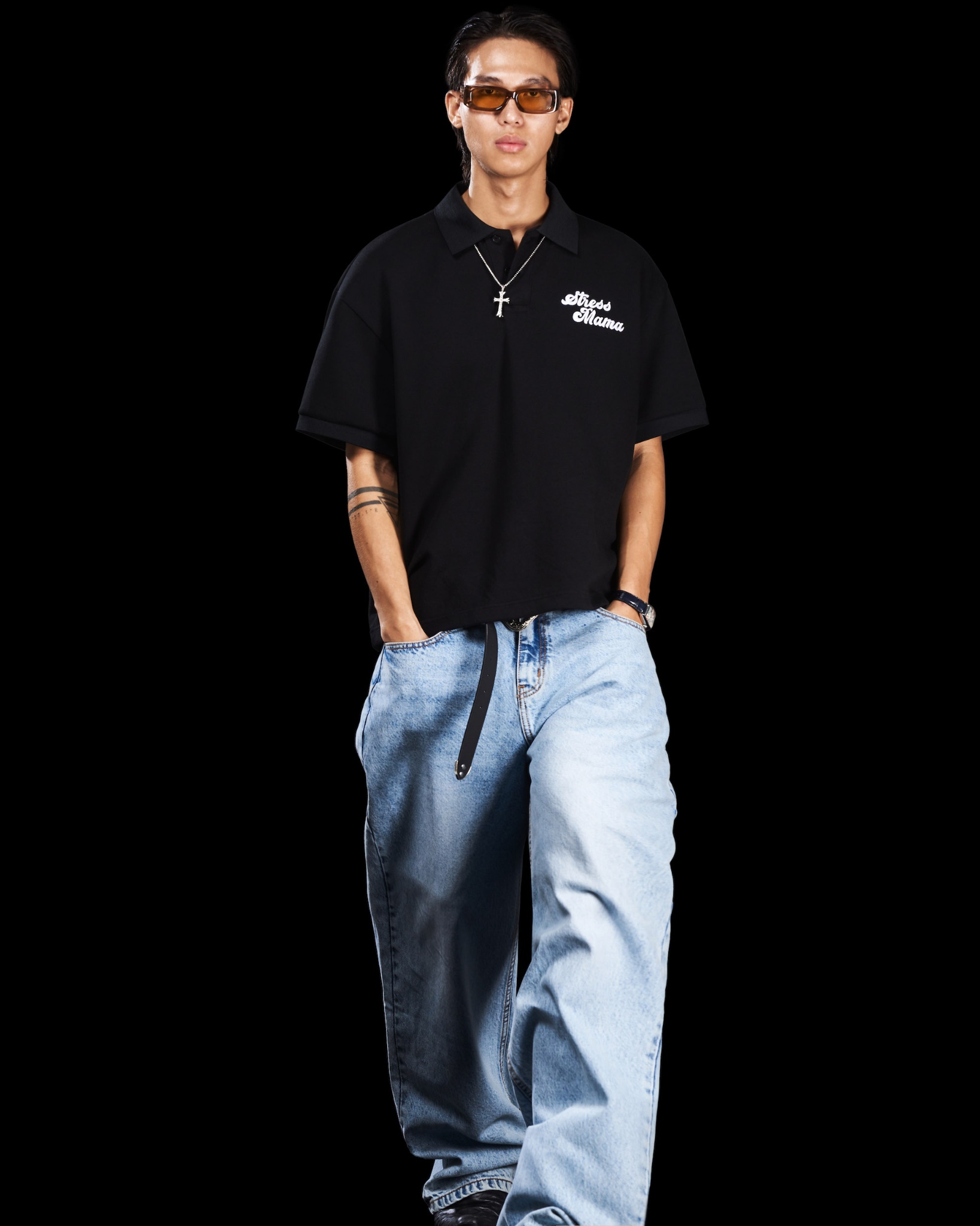 SSMA CORE POLO SHIRT - BLACK